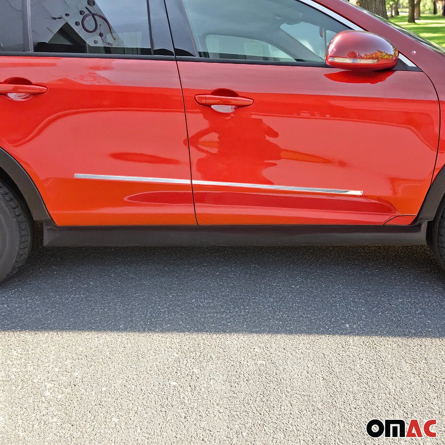 Seitentürleiste Türleisten Türschutzleiste für Fiat 600e 2023-2025 Chrom 4x OMAC DE