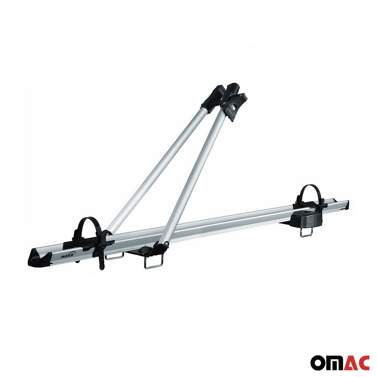 2x Fahrradträger Dachfahrradträger bis 17kg Aluminium Silber Fahrradhalter OMAC DE