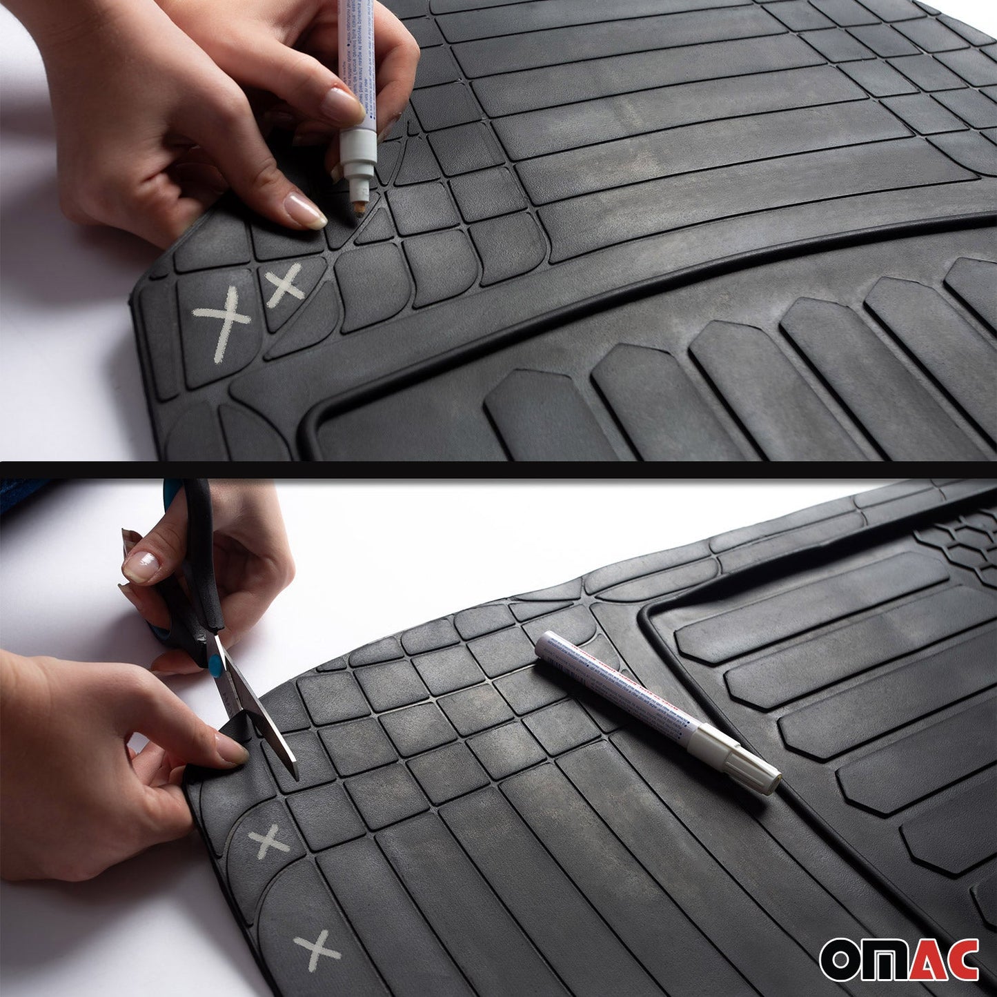 2024-2025 Skoda Elroq Fußmatten Gummimatten 3D Matte Gummi TPE Schwarz 4tlg OMAC DE