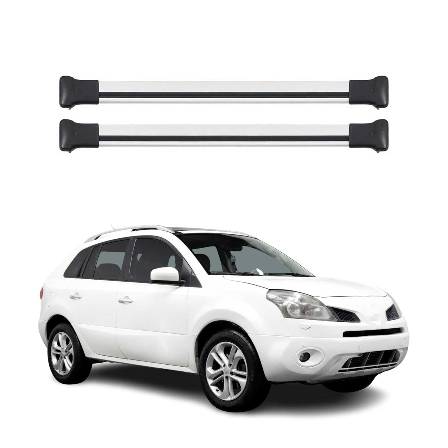 Dachträger Grundtäger für Renault Koleos mk2 2016-2025 75kg Alu Silber 2 tlg OMAC DE