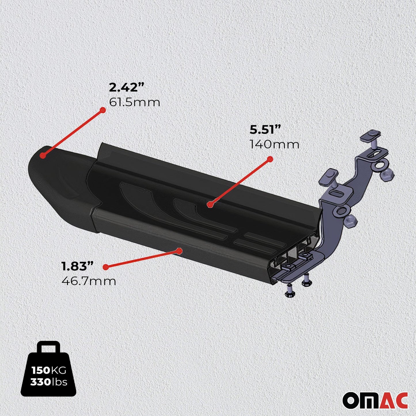 Trittbretter Seitenschweller für Opel Combo 2001-2011 Schwarz Aluminium 2 tlg - autoseifert.com