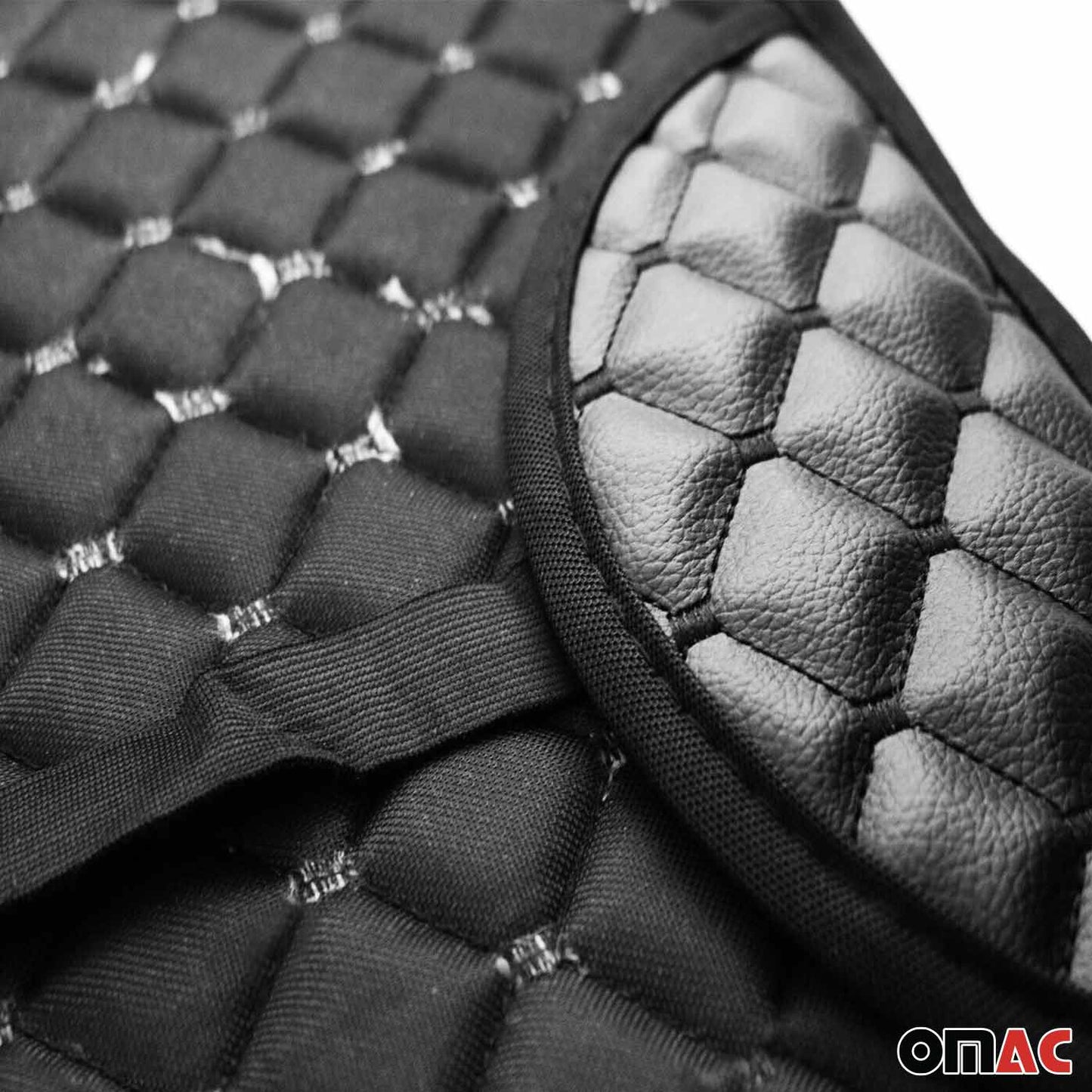 Schonbezug Sitzauflage für Honda Civic Accord Jazz Kunstleder Schwarz OMAC DE