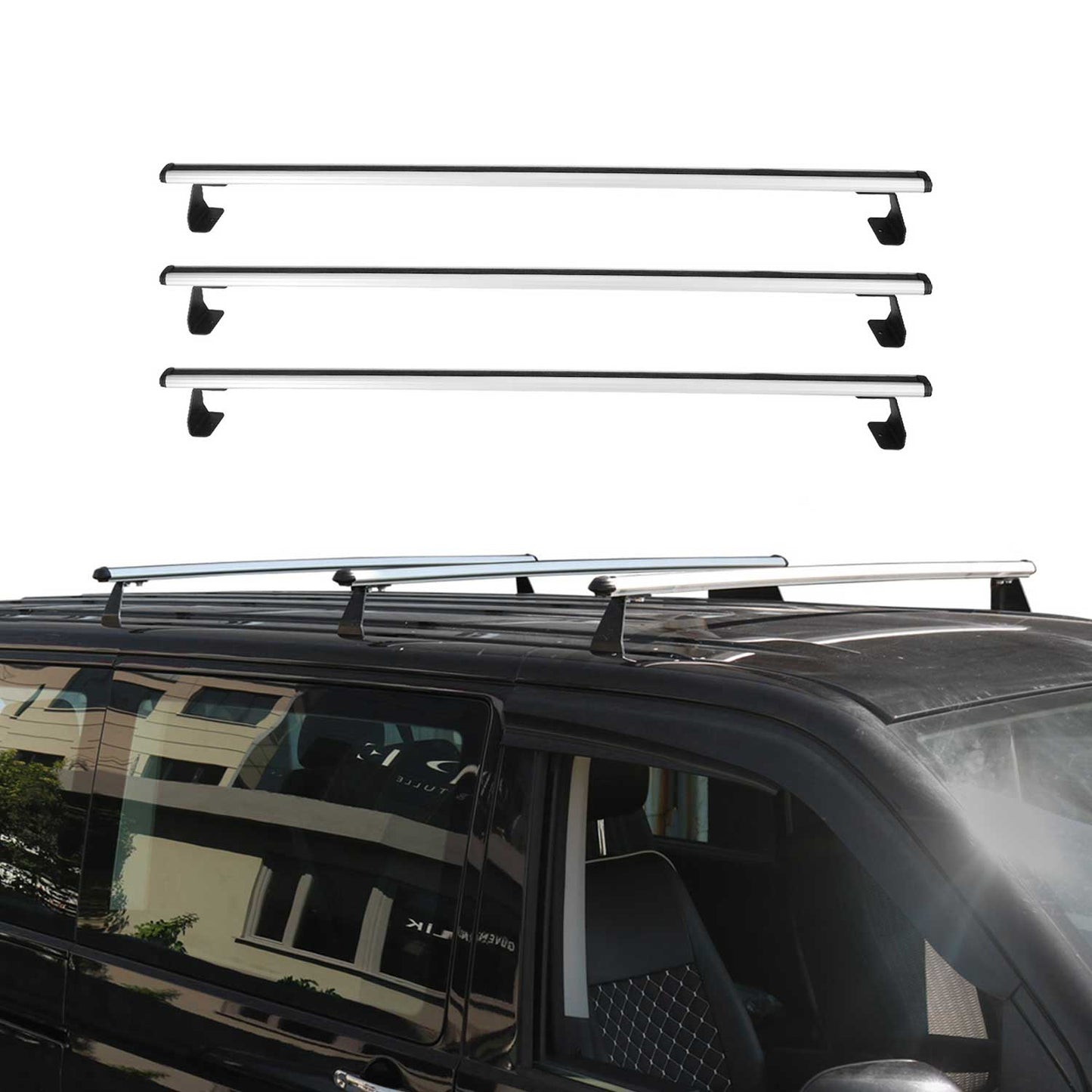 Dachträger Grundtäger für Citroen Berlingo 2018-2025 75kg Aluminium Silber 3 tlg OMAC DE