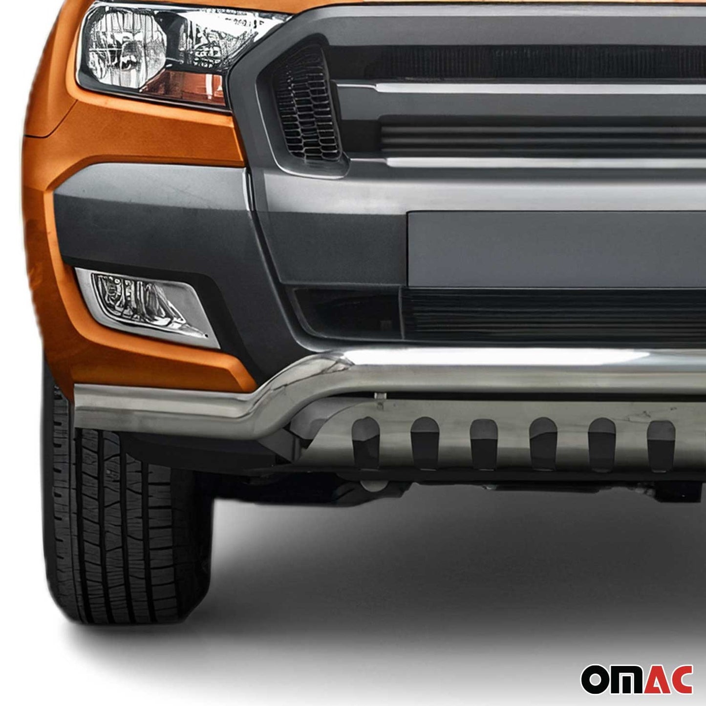 Frontbügel Frontschutzbügel für Ford Ranger 2016-2022 Stahl ABE Silber OMAC DE