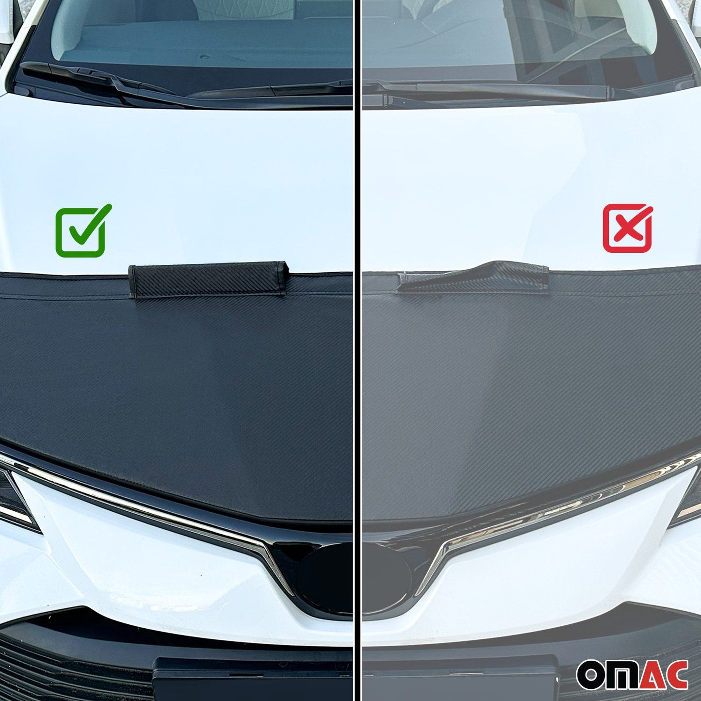 Haubenbra Steinschlagschutz Bonnet Bra für Ford Ranger 2015-2024 Carbon Halb OMAC DE