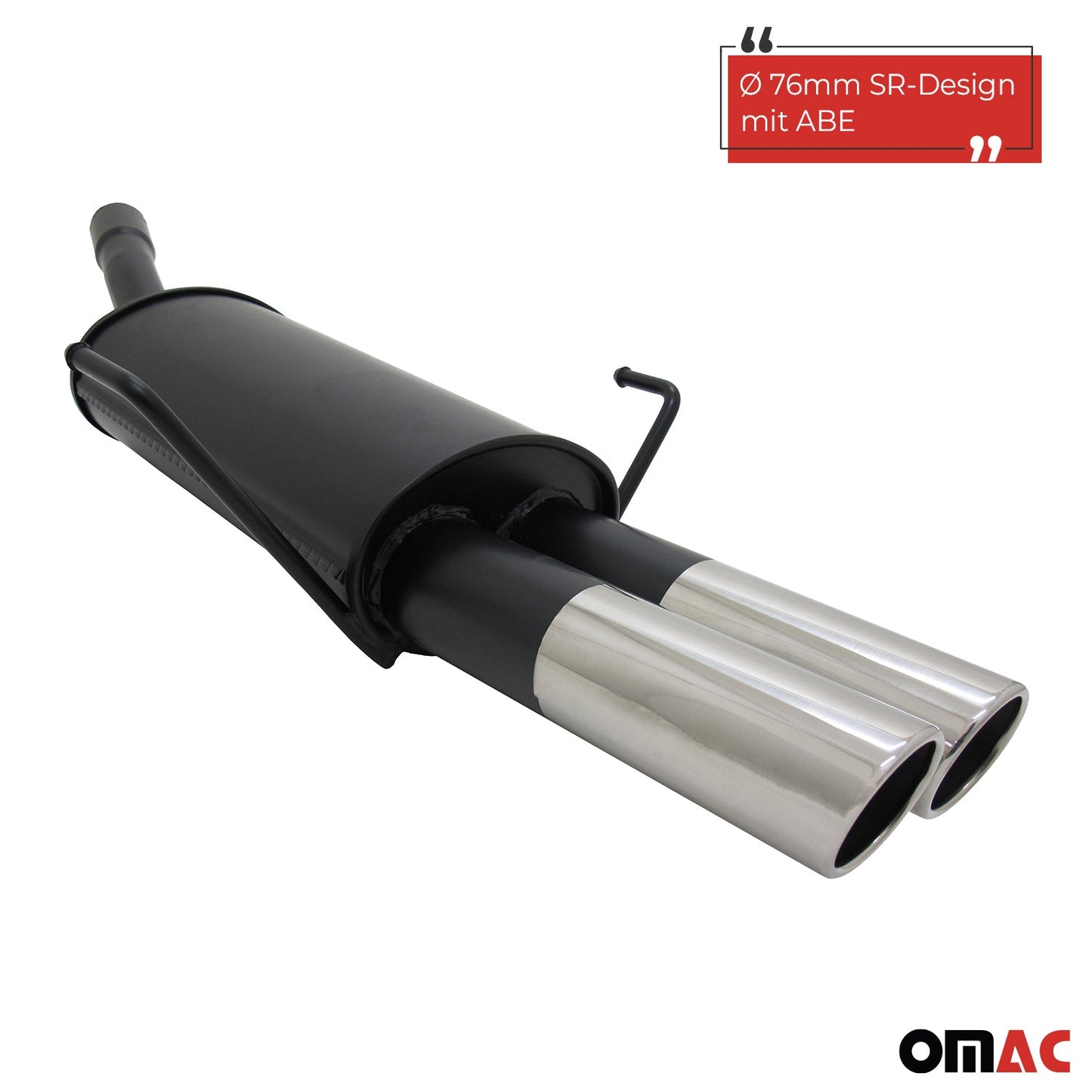 Novus Sportauspuff für Opel Astra H Caravan 2x76mm SR-Design mit ABE OMAC DE