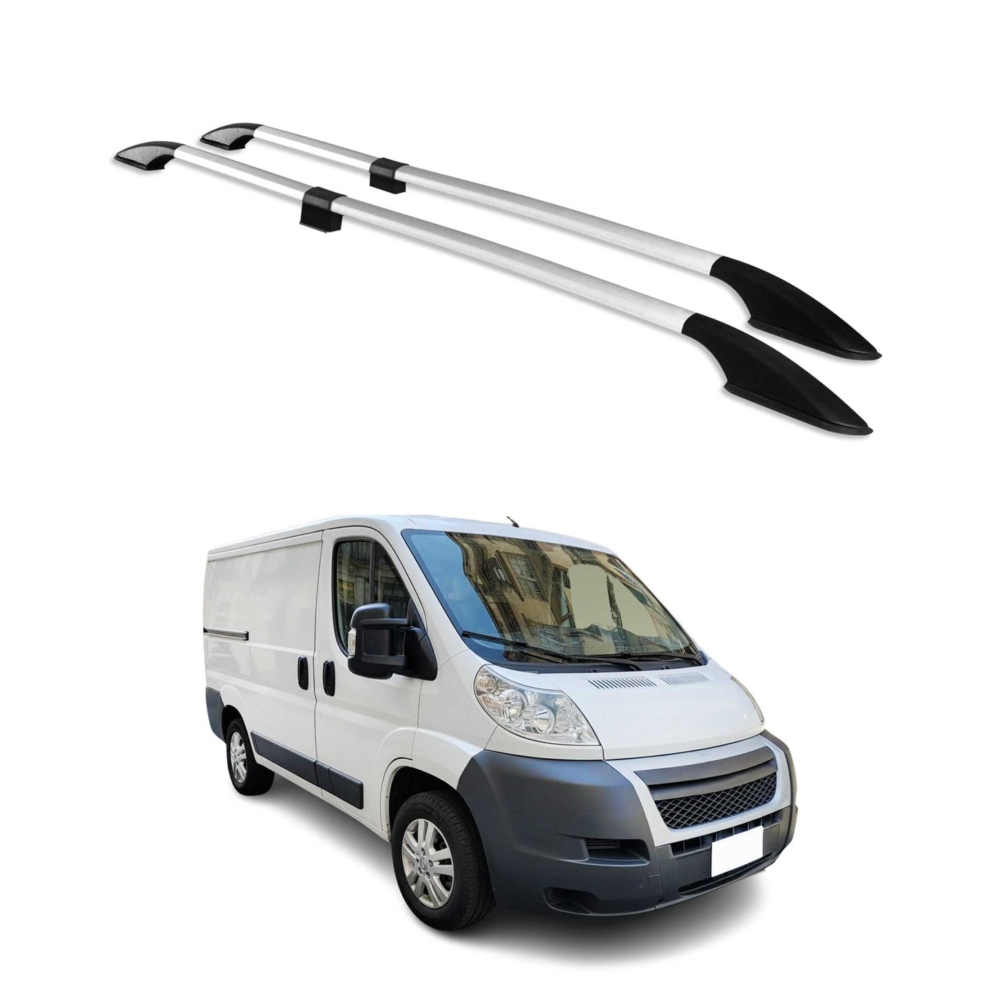 Dachreling Relingträger für Citroen Jumper 2006-2025 L1/H1 Alu Silber 4 tlg OMAC DE