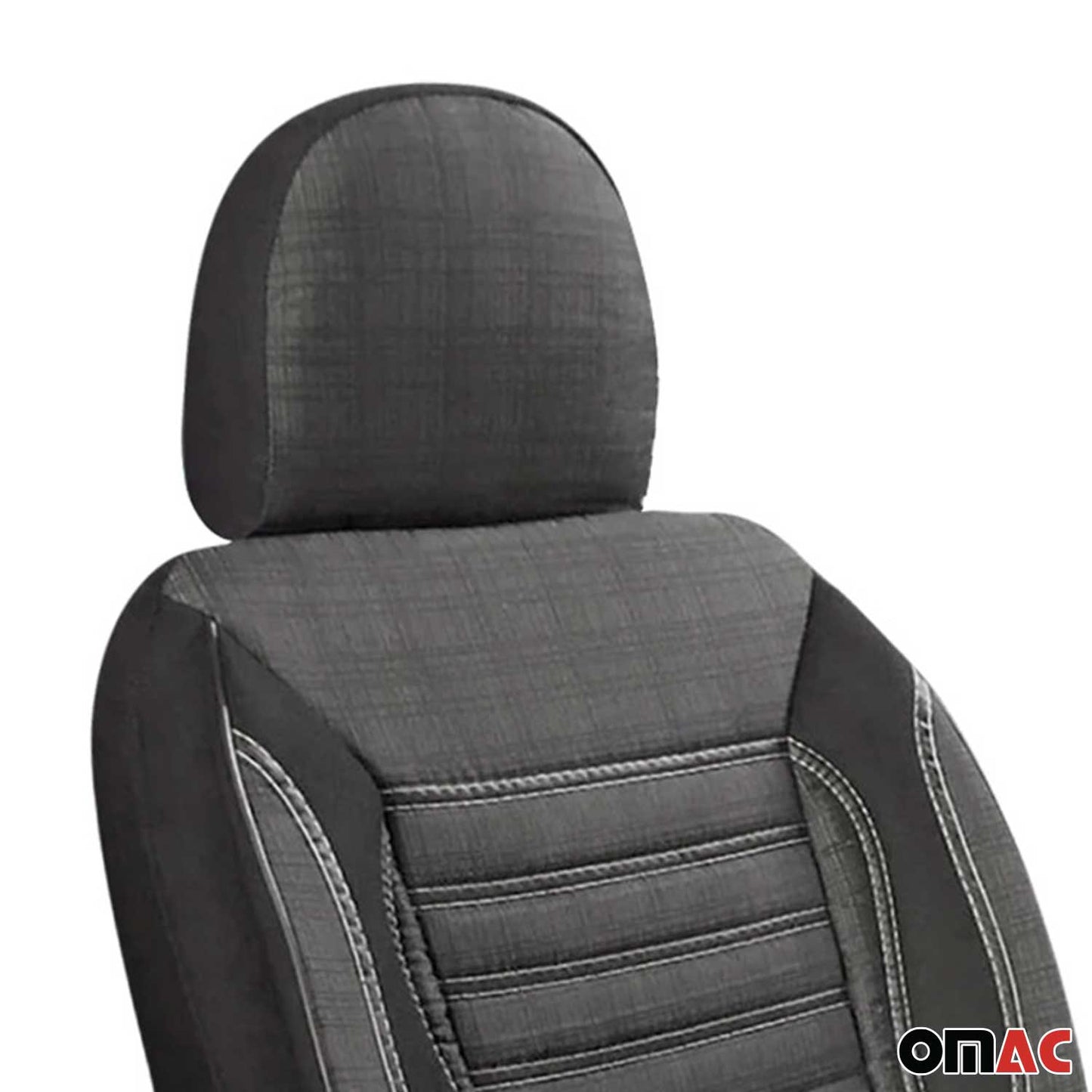 Schonbezüge Sitzschoner Sitzbezüge für VW Caddy 2003-2025 Rauch Grau 1 Sitz OMAC DE