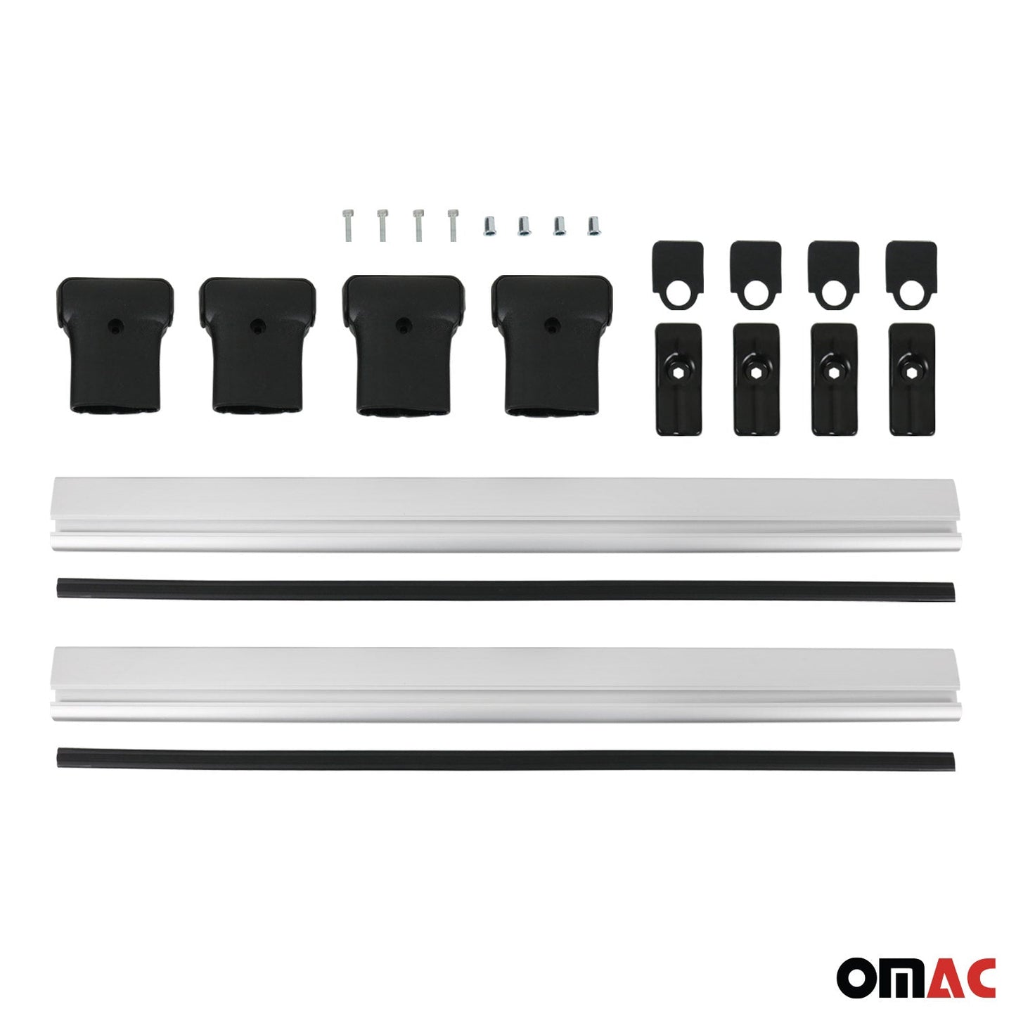 Dachträger Grundtäger für Citroen C-Crosser 2007-2012 75kg Alu Silber 2tlg OMAC DE