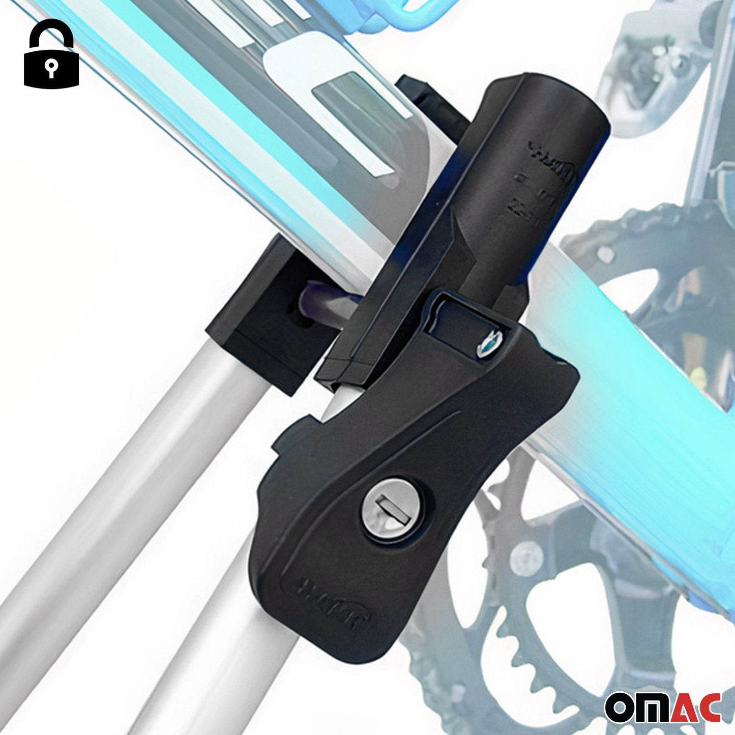 2x Fahrradträger Dachfahrradträger bis 17kg Aluminium Silber Fahrradhalter OMAC DE