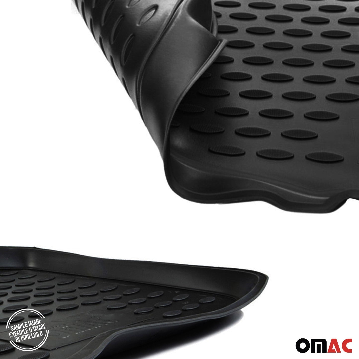 Fußmatten & Kofferraumwanne Set für Honda Jazz 2007-2015 Gummi TPE Schwarz 5x OMAC DE