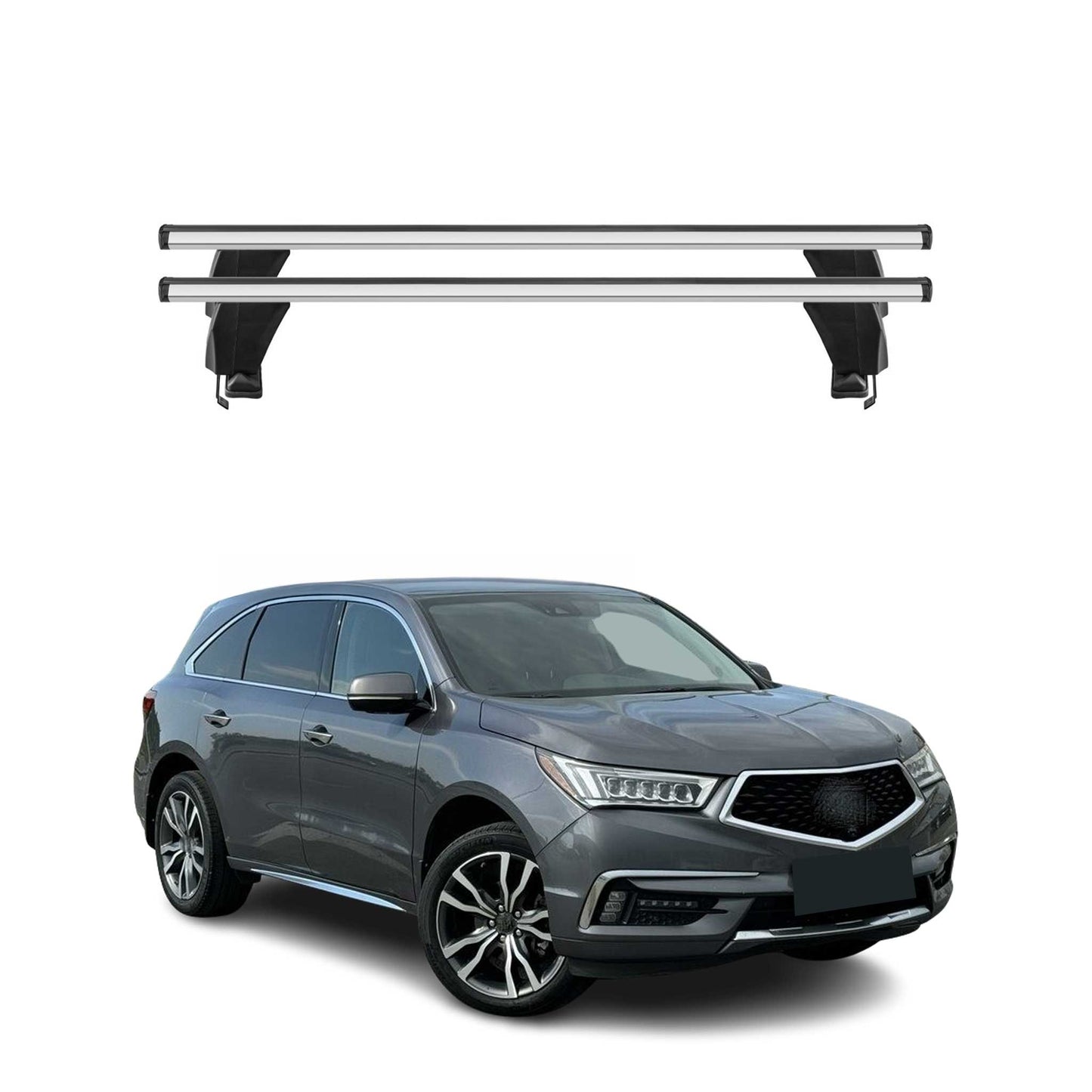 Menabo Dachträger Grundtäger für Acura MDX 2014-2020 50kg Aluminium Silber 2 tlg OMAC DE
