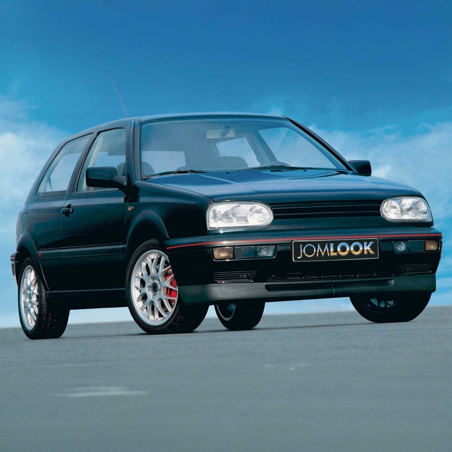 JOM Frontspoiler Lippe Stoßstange Splitter für VW Golf MK3 schwarz matt 2tlg OMAC DE
