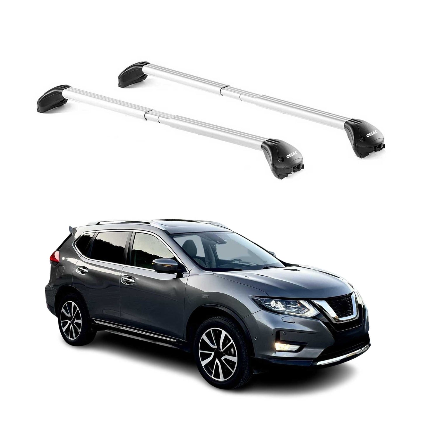 Dachträger Grundtäger für Nissan X-Trail T32 2014-2021 5tür 100kg Alu ABE Silber OMAC DE