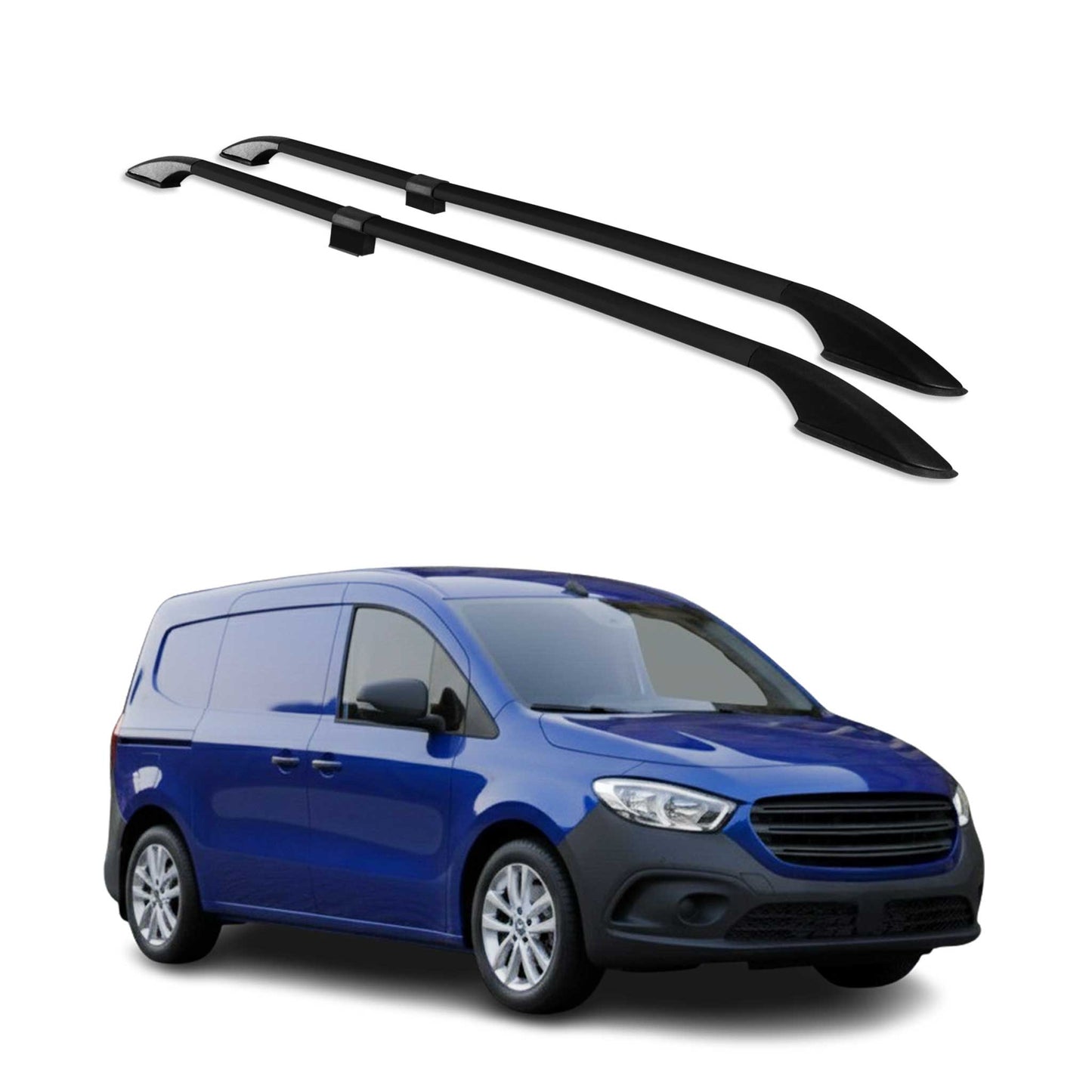 Dachreling Relingträger für Mercedes Citan 2021-2025 Alu Schwarz 4 tlg OMAC DE
