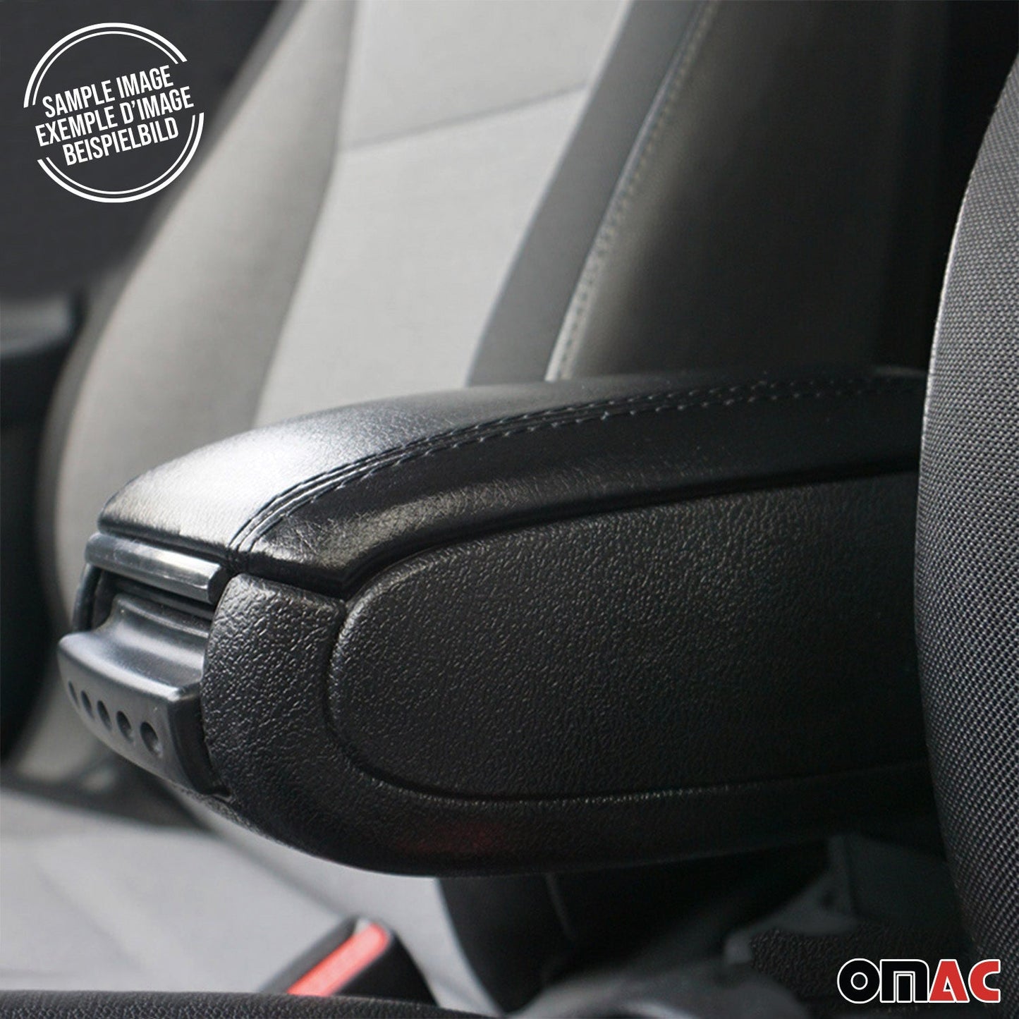 Mittelarmlehne Armlehne Mittelkonsole für Peugeot 208 2012-2019 PU-Leder Schwarz OMAC DE