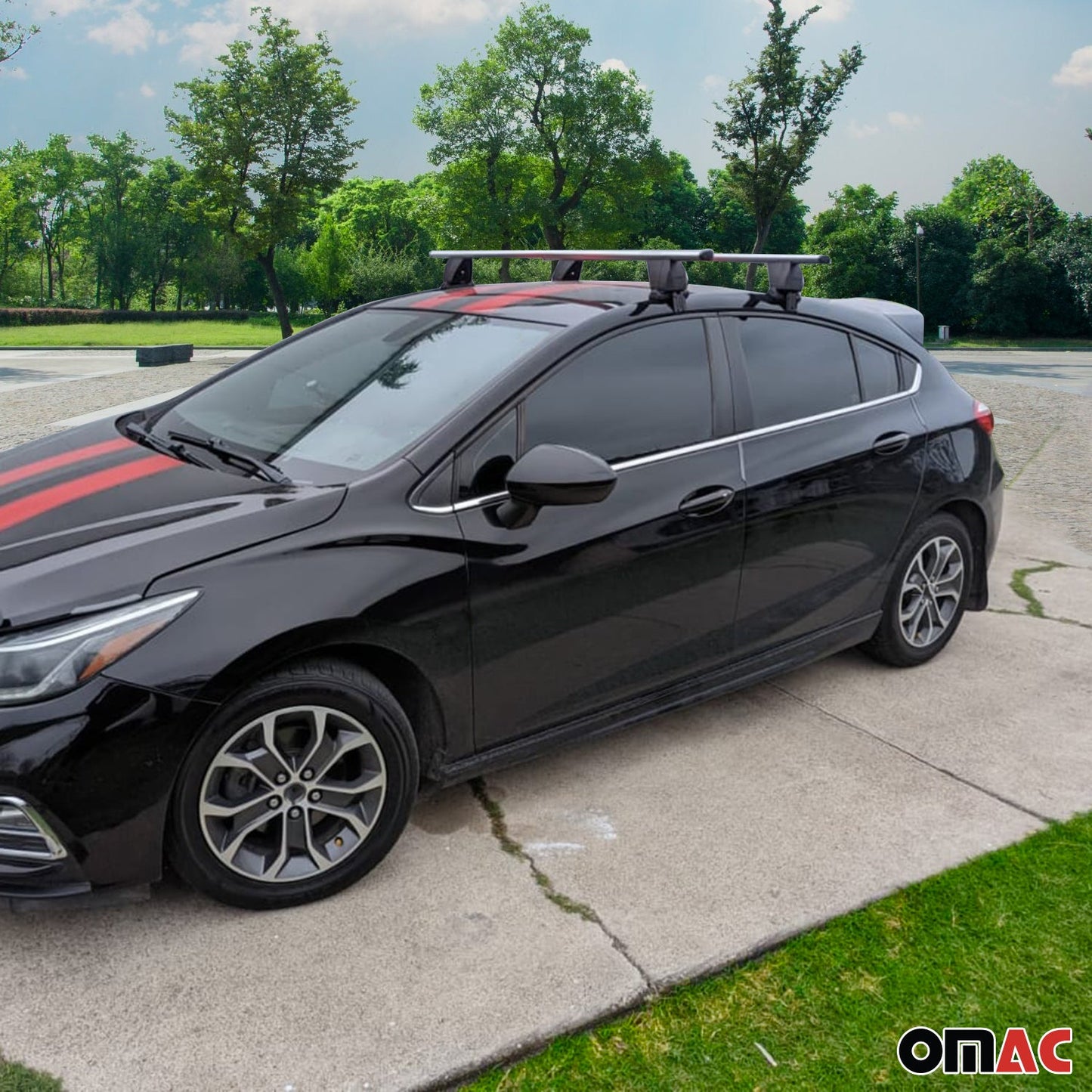 Menabo Dachträger Grundträger für Toyota Yaris Cross 2020-2025 Alu Grau 2tlg OMAC DE