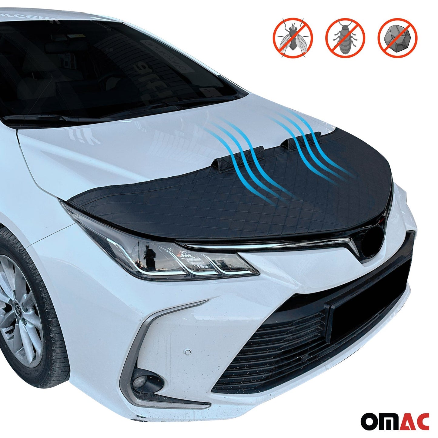 Haubenbra Steinschlagschutz Bonnet Bra für Ford C-Max 2015-2019 Schwarz Halb OMAC DE