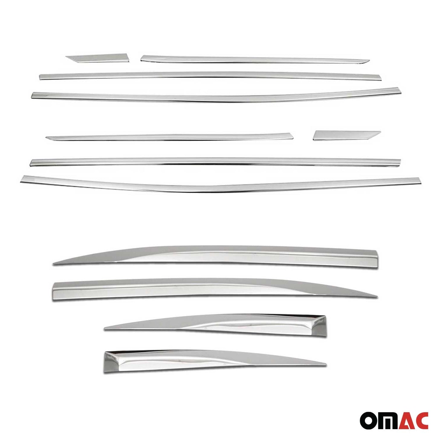 Seitentürleiste Fensterleisten für Peugeot 3008 Active P84 2016-2024 Chrom Satz OMAC DE