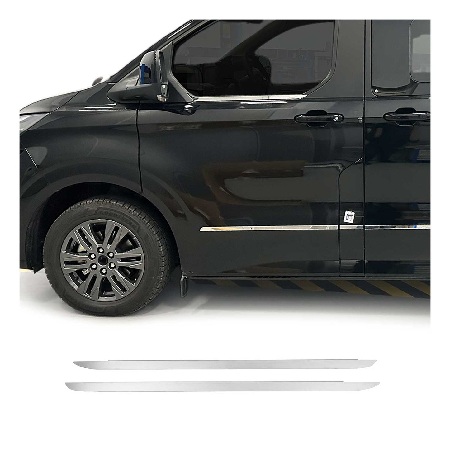 Fensterleisten Zierleisten für Ford Transit Tourneo Custom 2023-25 Edelstahl 2x OMAC DE