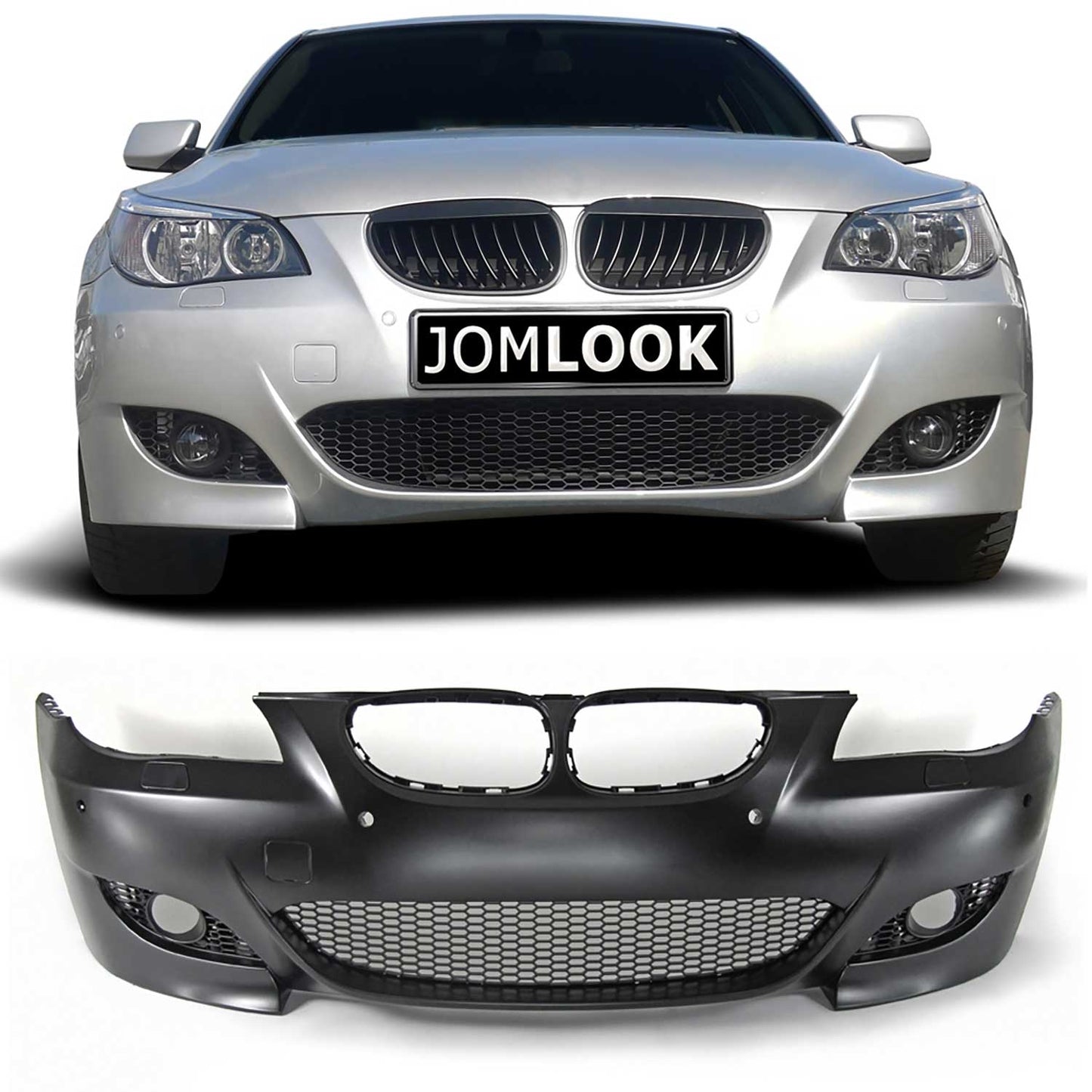 JOM Frontstoßstange für BMW E60 Limo / E61 2004-2007 mit PDC-Bohrungen OMAC DE