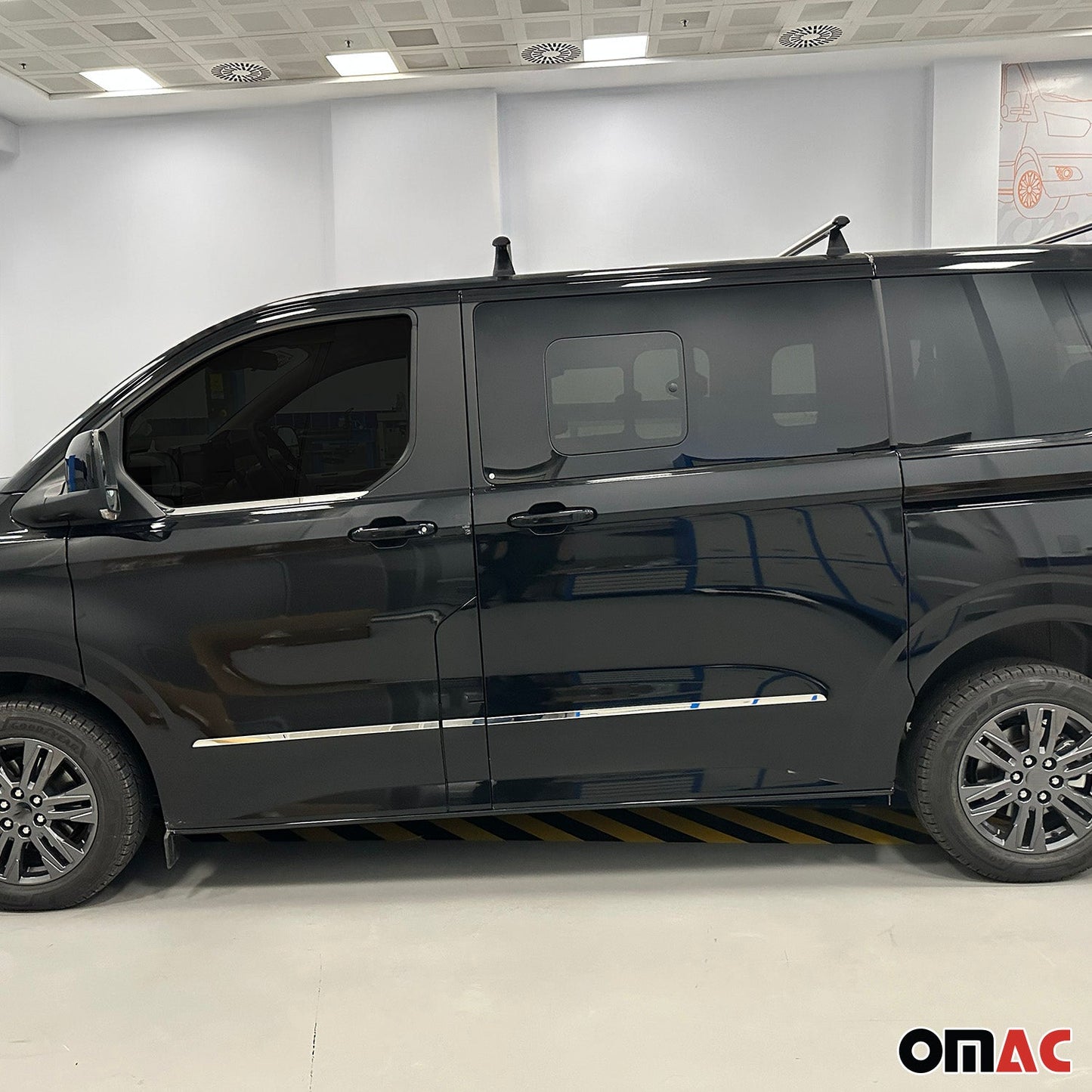 Seitentürleiste Türleiste für Ford Transit Tourneo Custom 2023-2025 Edelstahl 5x OMAC DE