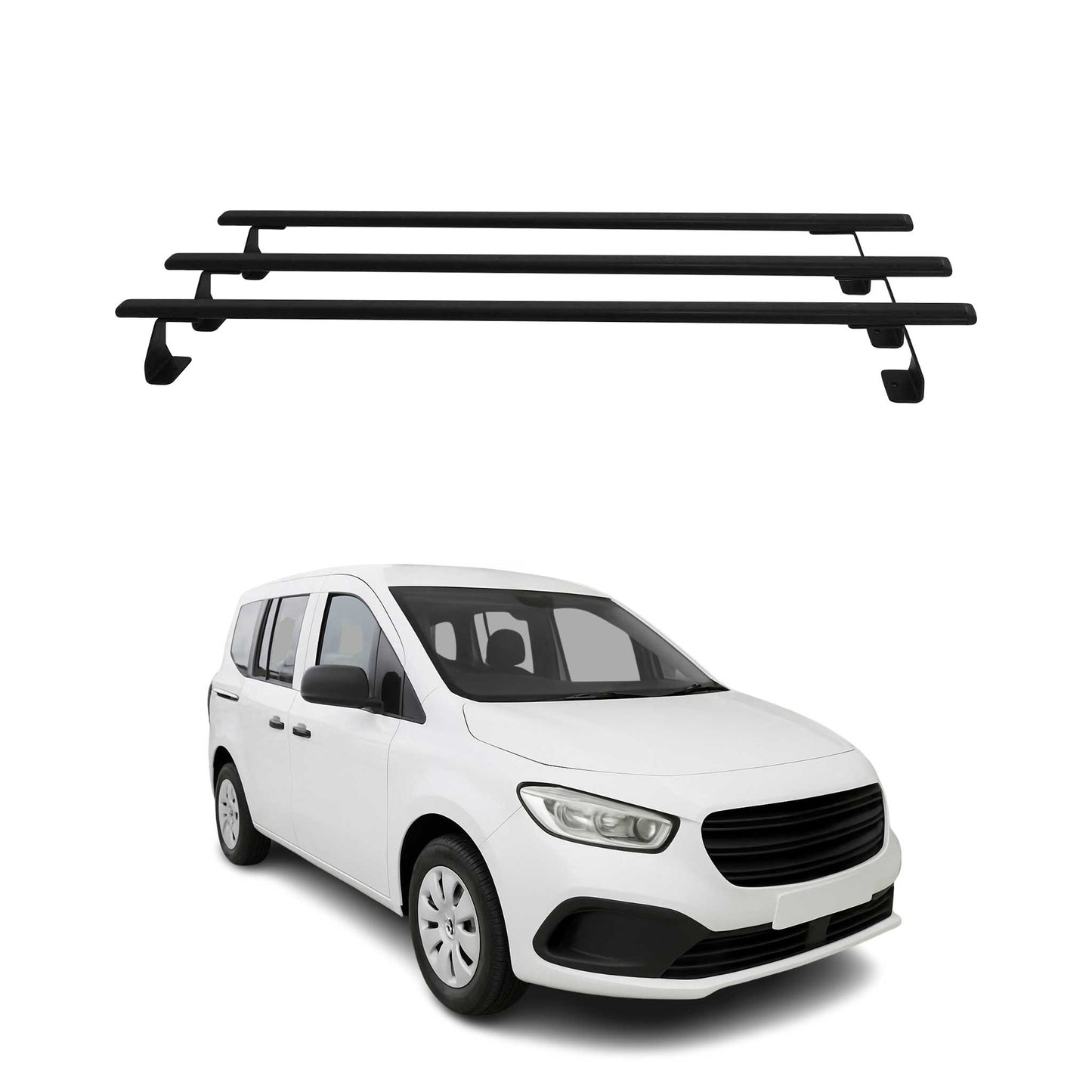 Dachträger Grundtäger für Mercedes Citan W420 2021-2025 75kg Stahl Schwarz 3 tlg OMAC DE