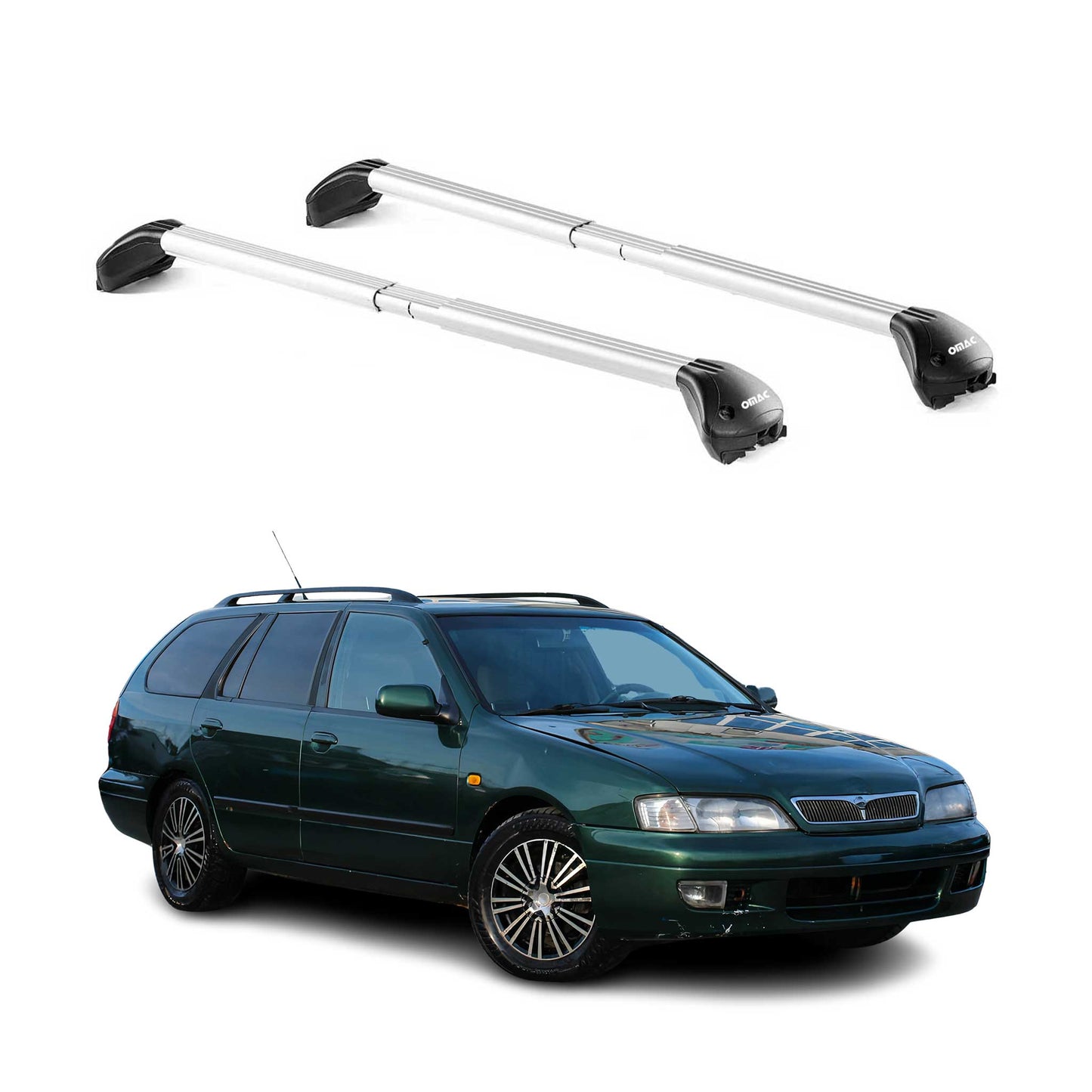 Dachträger für Nissan Primera Kombi P10 P11 P12 1990-2008 5 tür 100kg Silber 2x OMAC DE