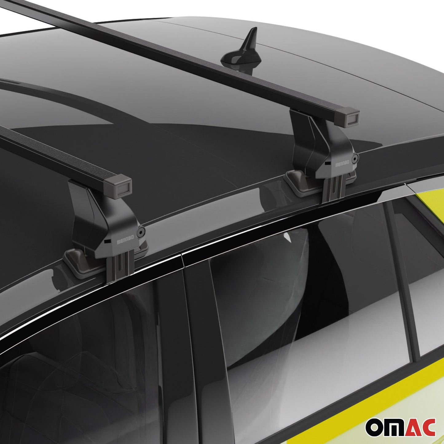 Menabo Dachträger Grundträger für VW T-Cross 2018-2025 Stahl Schwarz 2tlg OMAC DE