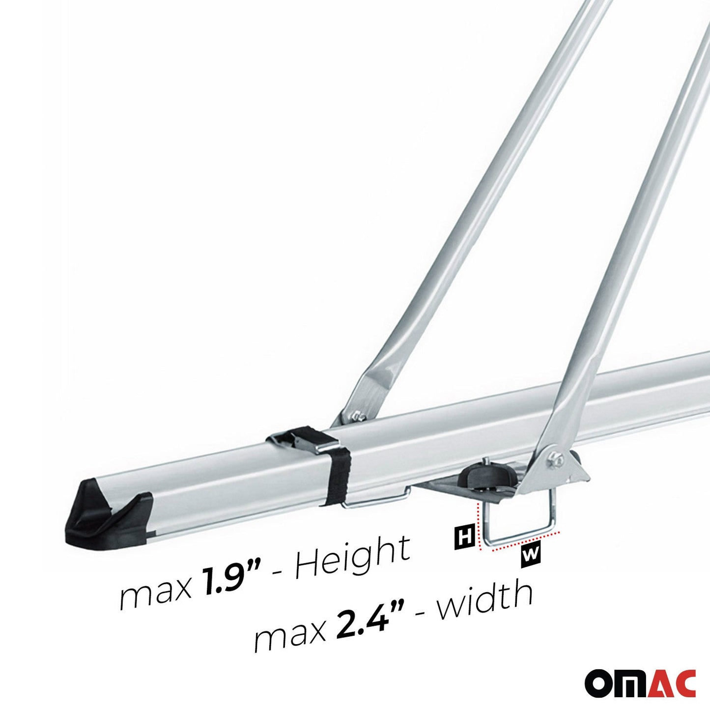 2x Fahrradträger Dachfahrradträger bis 15kg Fahrradhalter Aluminium Fahrräder OMAC DE