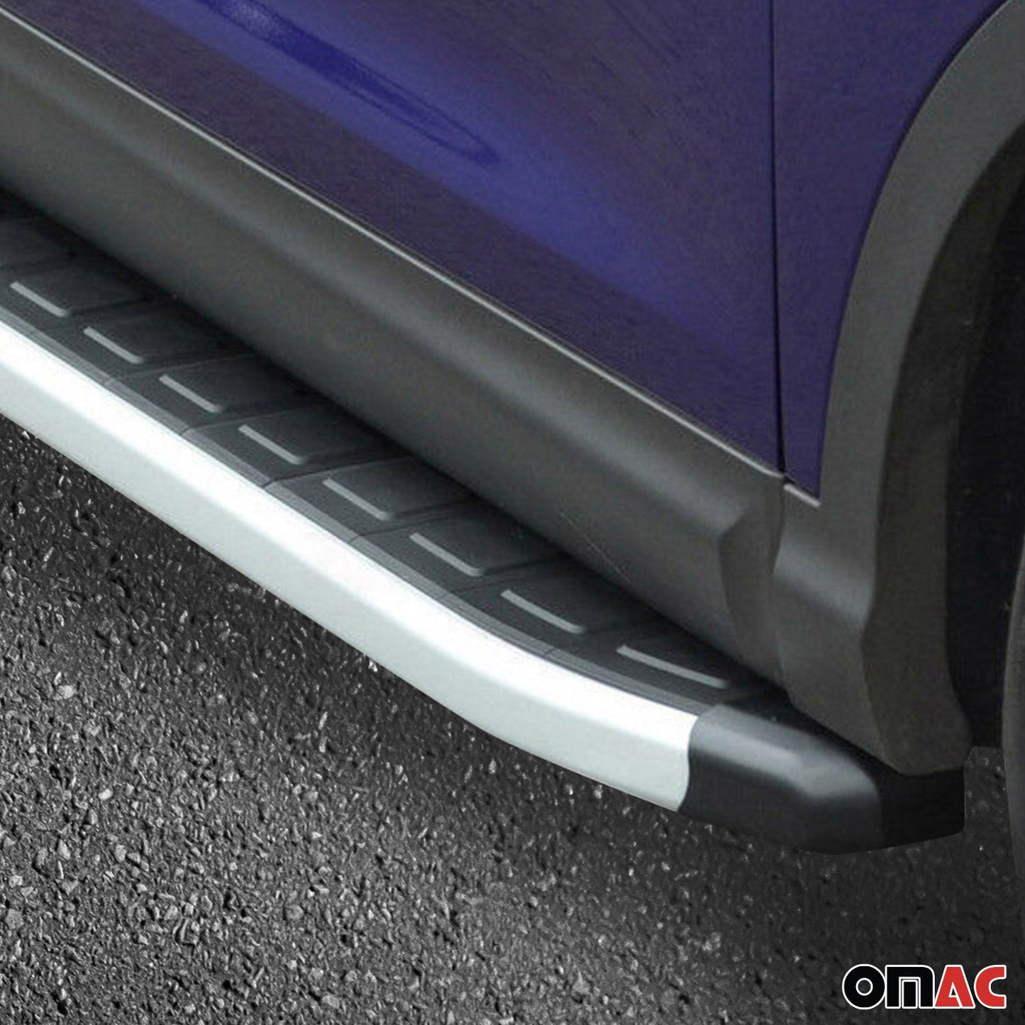 Trittbretter Schweller Seitenschweller für MG ZS-EV 2021-2025 Silber Schwarz 2x OMAC DE