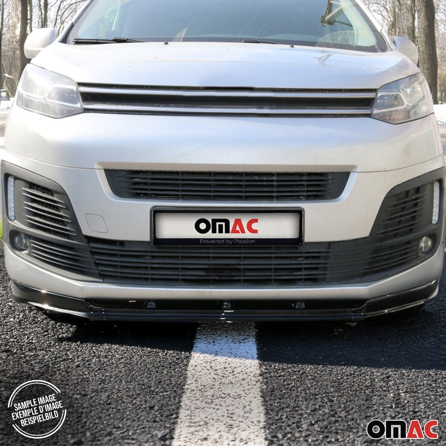2023-2025 Ford Transit / Tourneo Custom Frontspoiler Lippe Stoßstange Splitter Schwarz ABS 1x OMAC DE