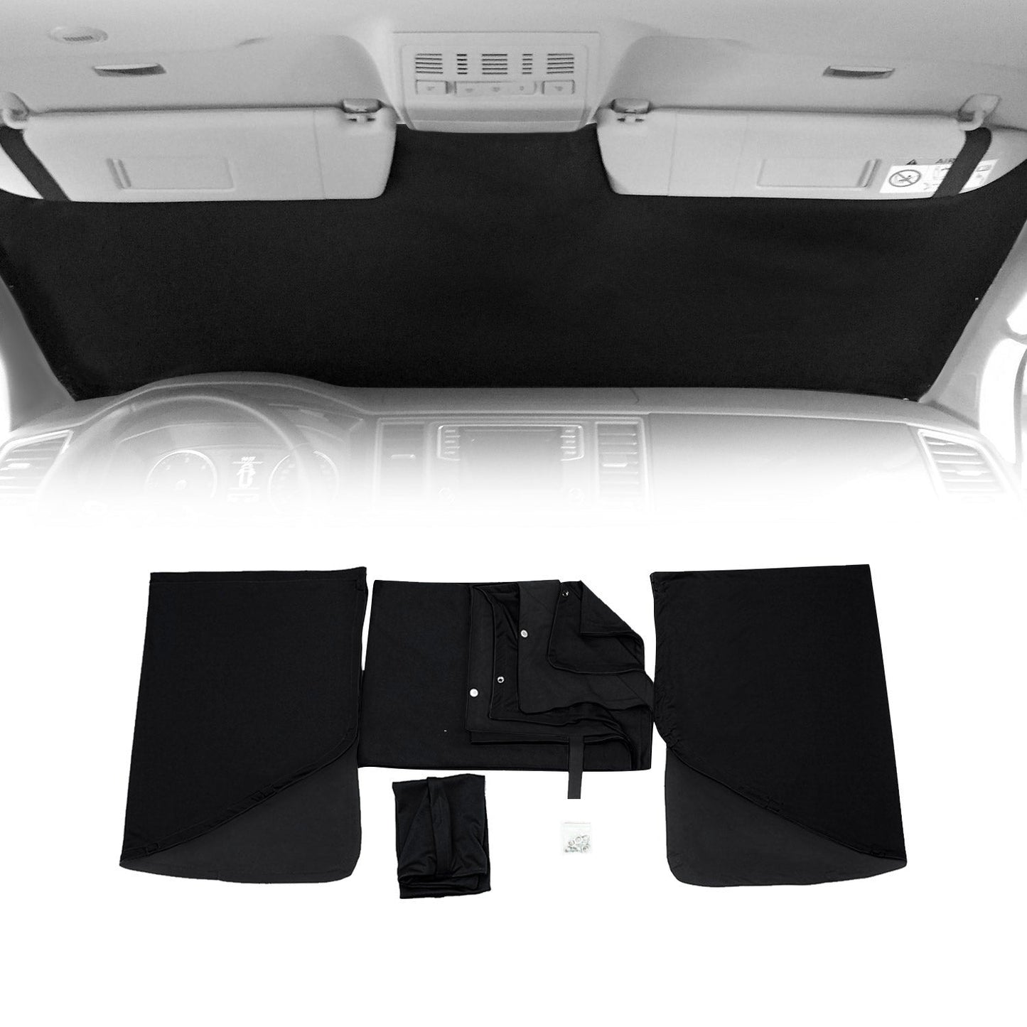 Magnetisch Vorhänge Auto für Citroen Berlingo 2008-2018 Schwarz OMAC DE