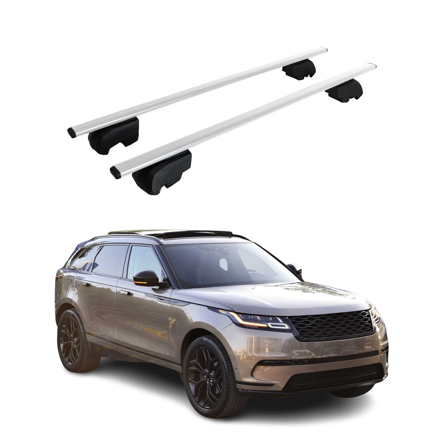Dachträger Grundträger für Range Rover Velar 2017-2025 Metall Silber ABE 2x OMAC DE