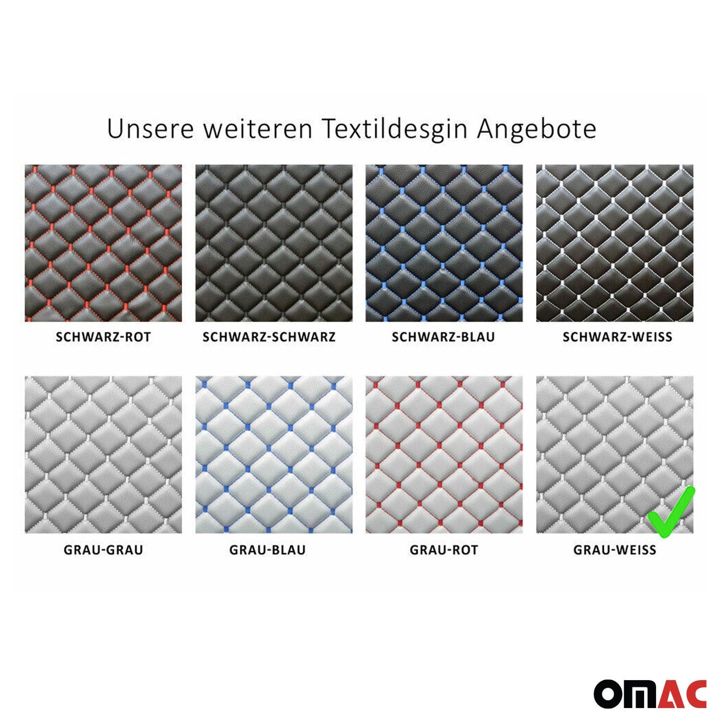 Sitzbezüge Schonbezüge für VW Transporter T4 1990-2003 Kunstleder Grau Weiß 2+1 OMAC DE