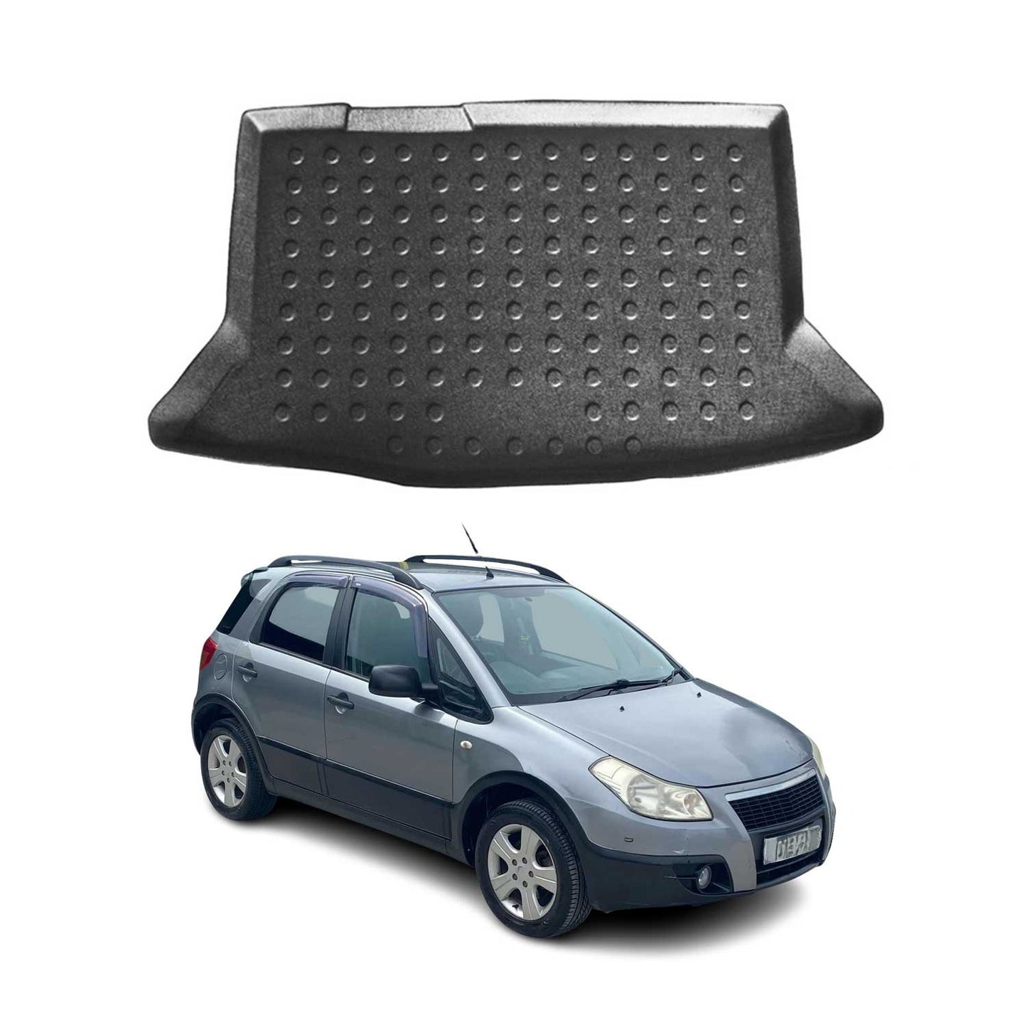Kofferraumwanne Laderaumwanne für Fiat Sedici 2005-2012 Gummi TPE Schwarz OMAC DE