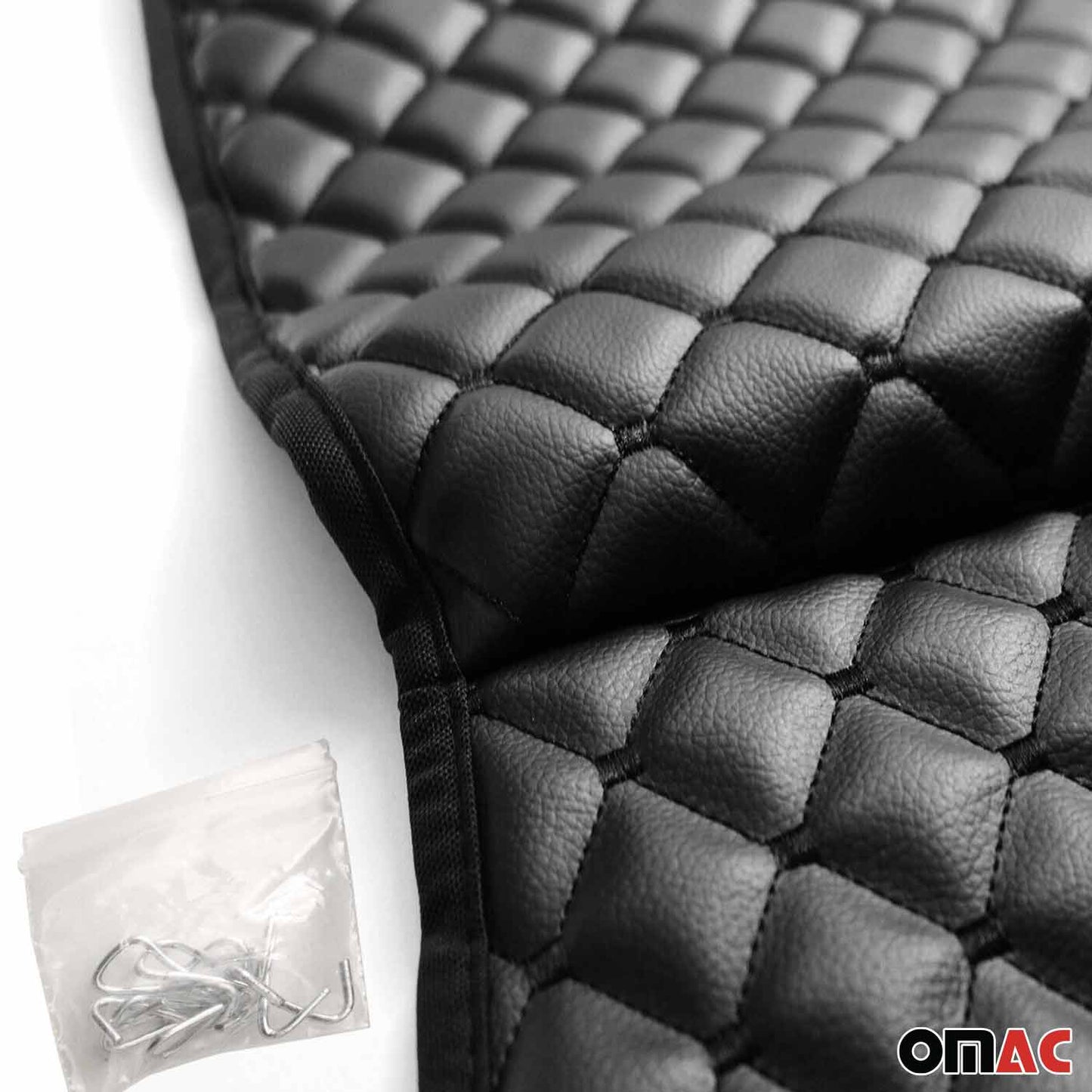 Schonbezug Sitzauflage für Honda Civic Accord Jazz Kunstleder Schwarz OMAC DE