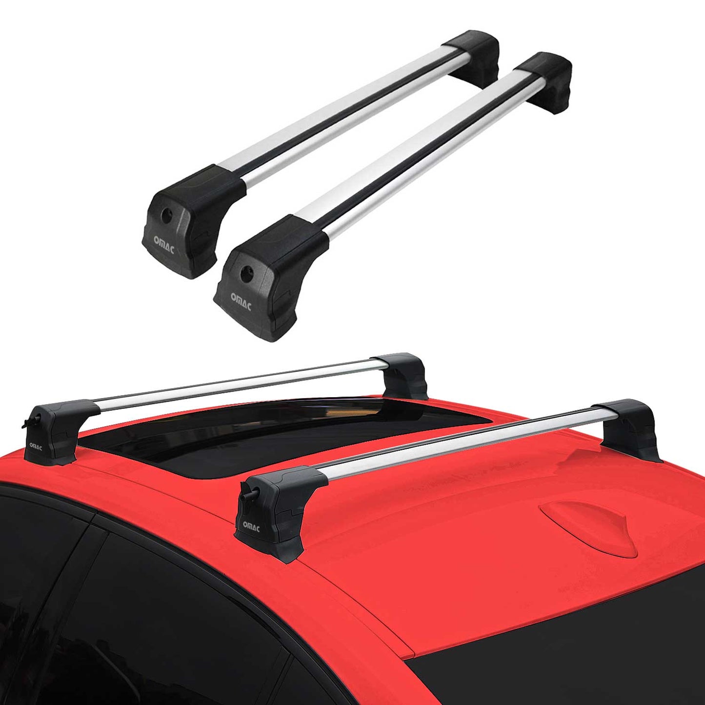 Dachträger Grundtäger für Citroen Berlingo 1996-2008 75kg Aluminium Silber 2x OMAC DE