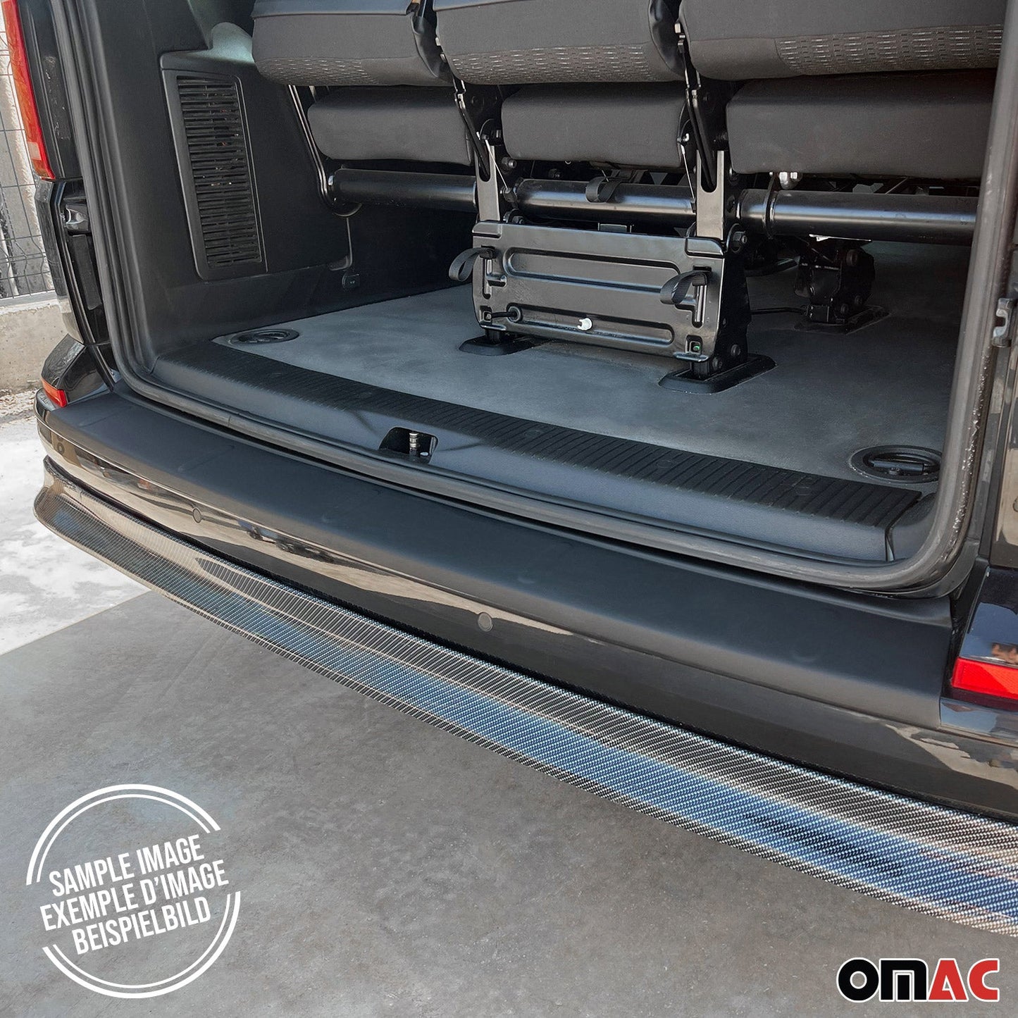 Ladekantenschutz für Ford Transit Tourneo Custom V710 2023-2025 Schwarz ABS OMAC DE