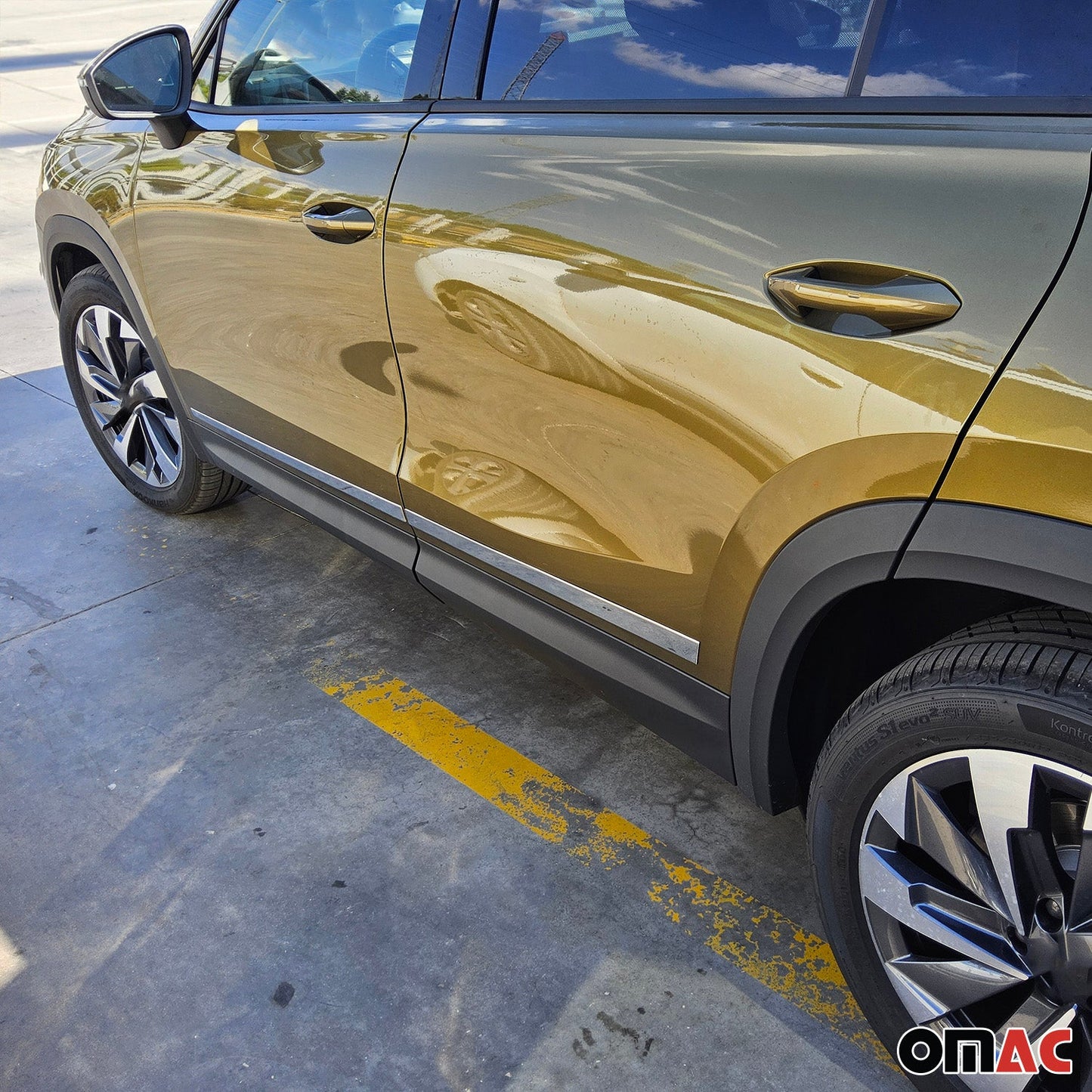 Seitentürleiste Türleiste Türschutz für Skoda Kodiaq II 2024-2025 Edelstahl 4x OMAC DE