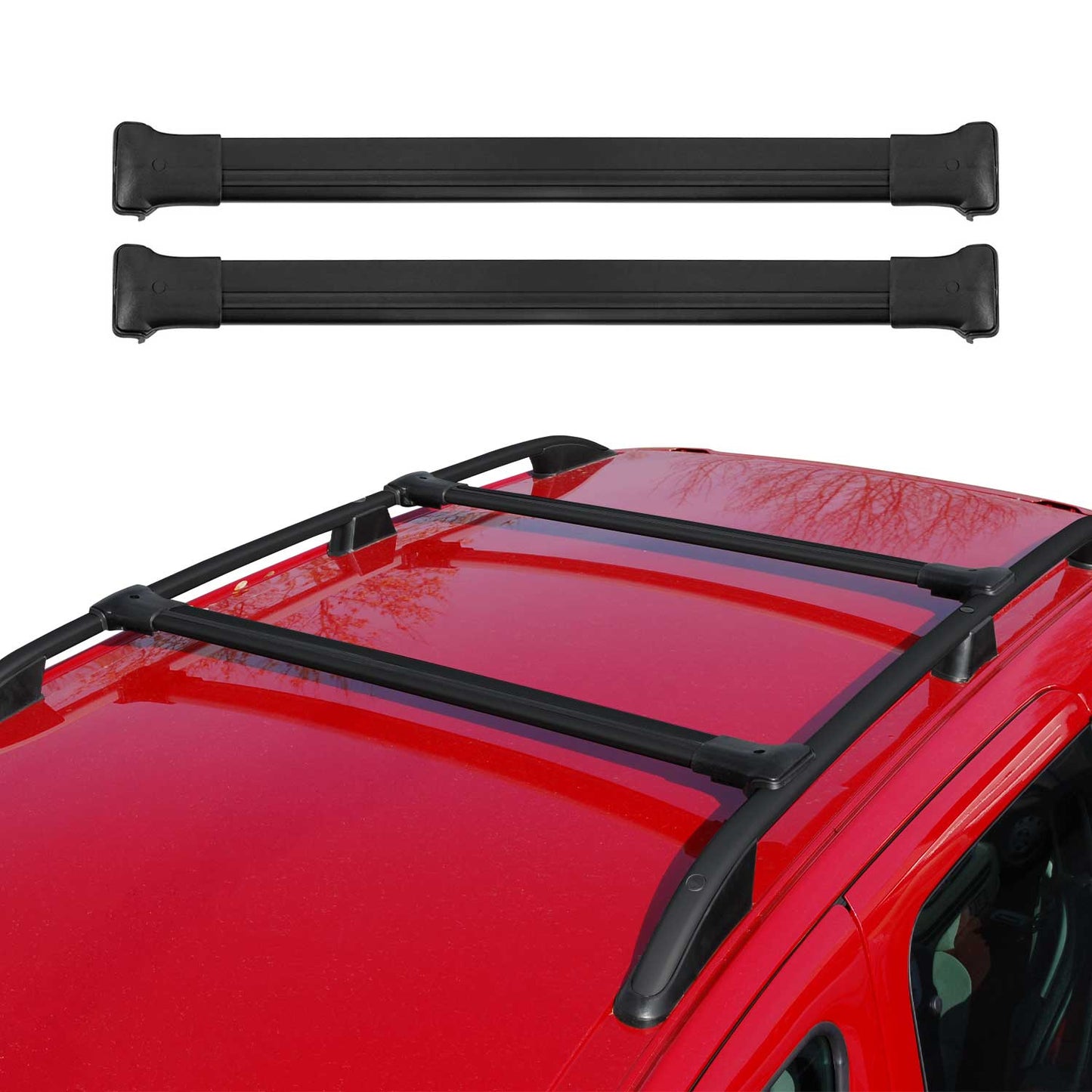Dachträger Grundtäger für Citroen Berlingo 2018-2025 75kg Alu Schwarz 2x OMAC DE