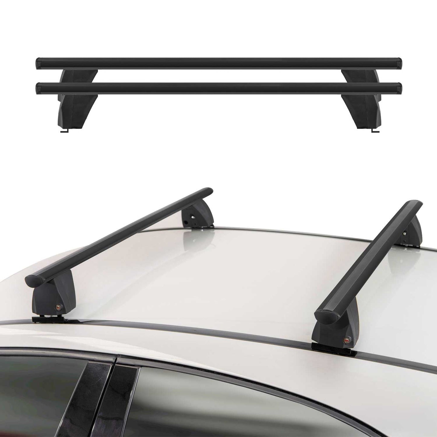 Menabo Dachträger Grundträger für Subaru XV 2011-2018 Querträger ABE Alu Schwarz OMAC DE
