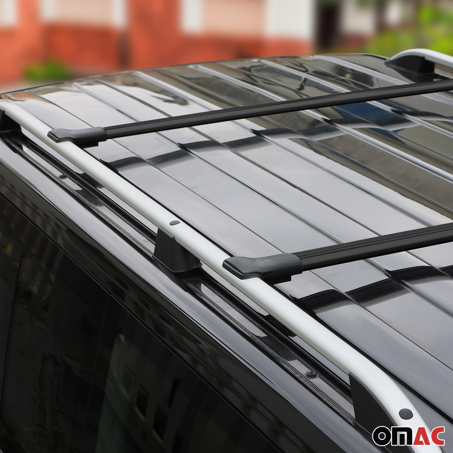 Dachträger Gepäckträger für Ssangyong Musso Grand 2018-2025 Alu Schwarz 2tlg OMAC DE
