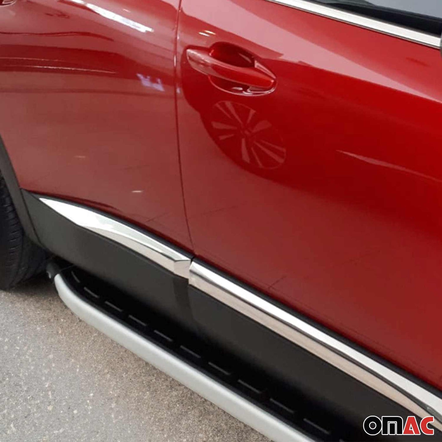 Seitentürleiste Fensterleisten für Peugeot 3008 Active P84 2016-2024 Chrom Satz OMAC DE
