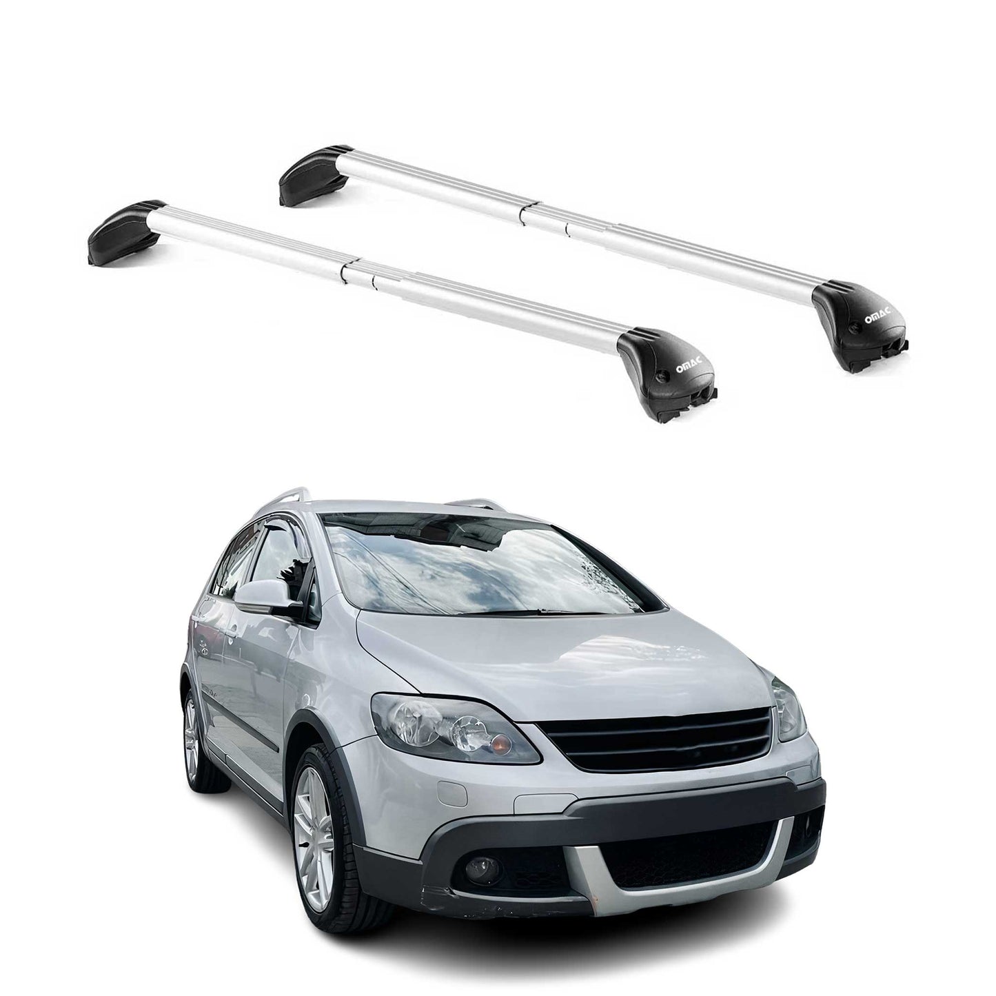 Dachträger für VW Golf V Cross/Plus/Kombi 2004-2014 5 tür 100kg Alu ABE Silber OMAC DE