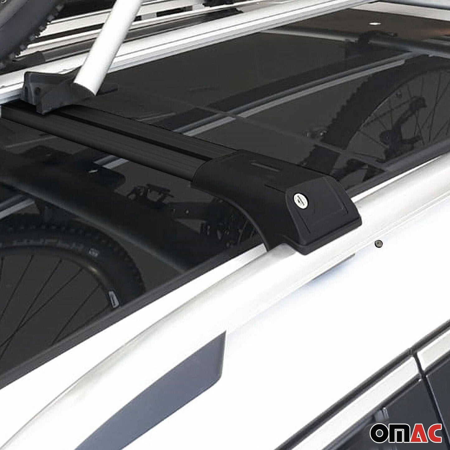 1998-2006 Land Rover Freelander L314 Dachträger Querträger Aluminium Schwarz 2x