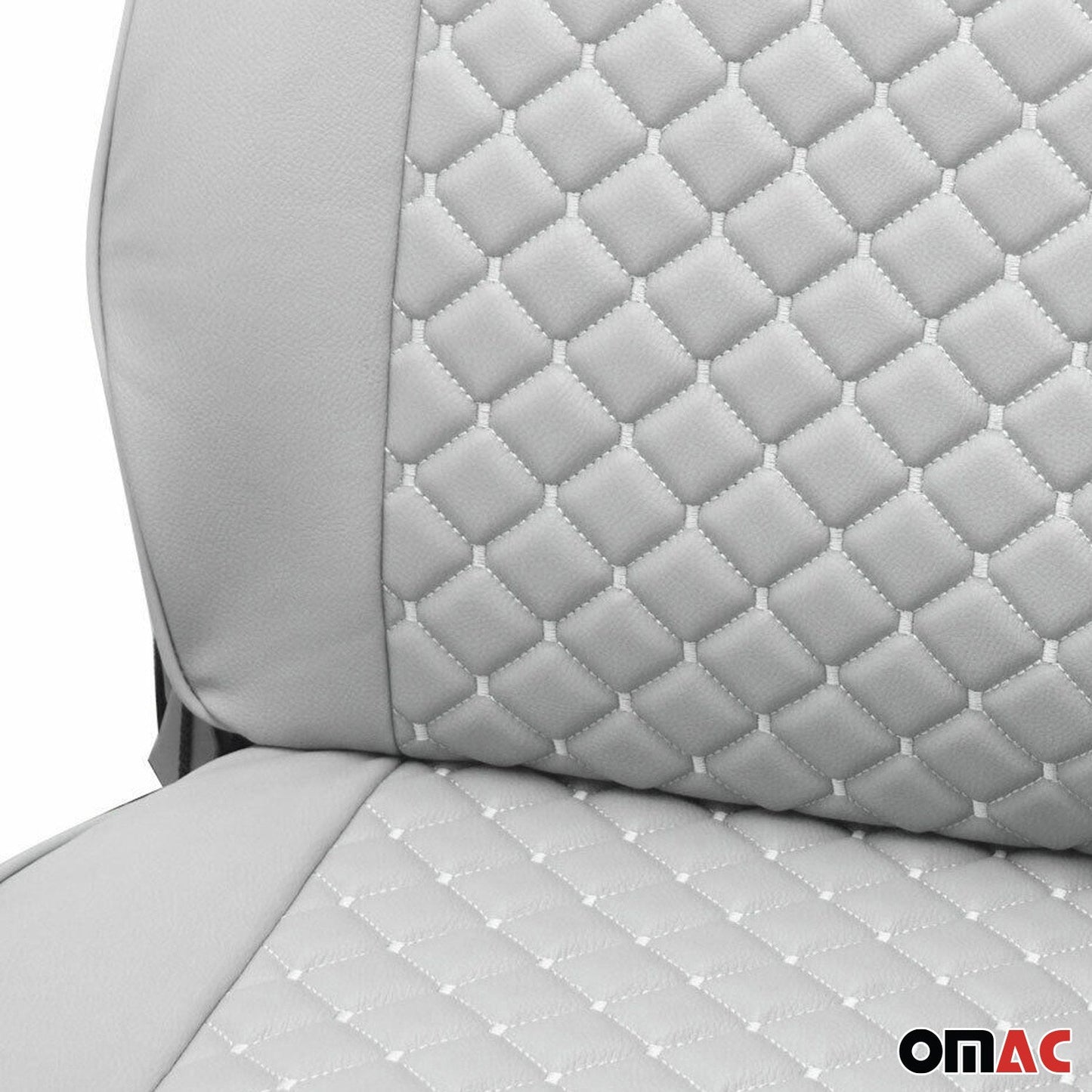 Sitzbezüge Schonbezüge für VW Transporter T4 1990-2003 Kunstleder Grau Weiß 2+1 OMAC DE