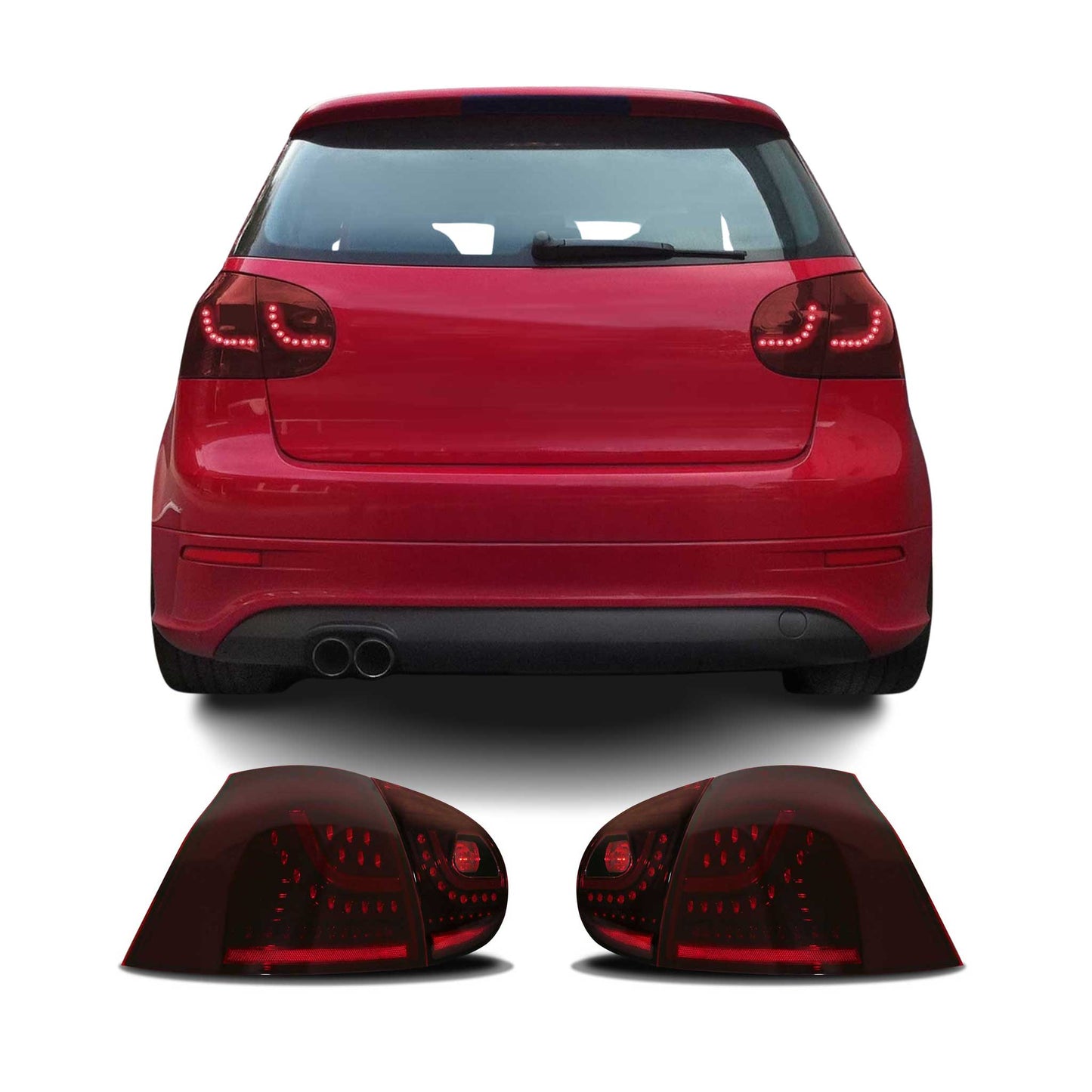 Rückleuchten für VW Golf MK5 2003-2008 dunkel/ Rot 4tlg OMAC DE