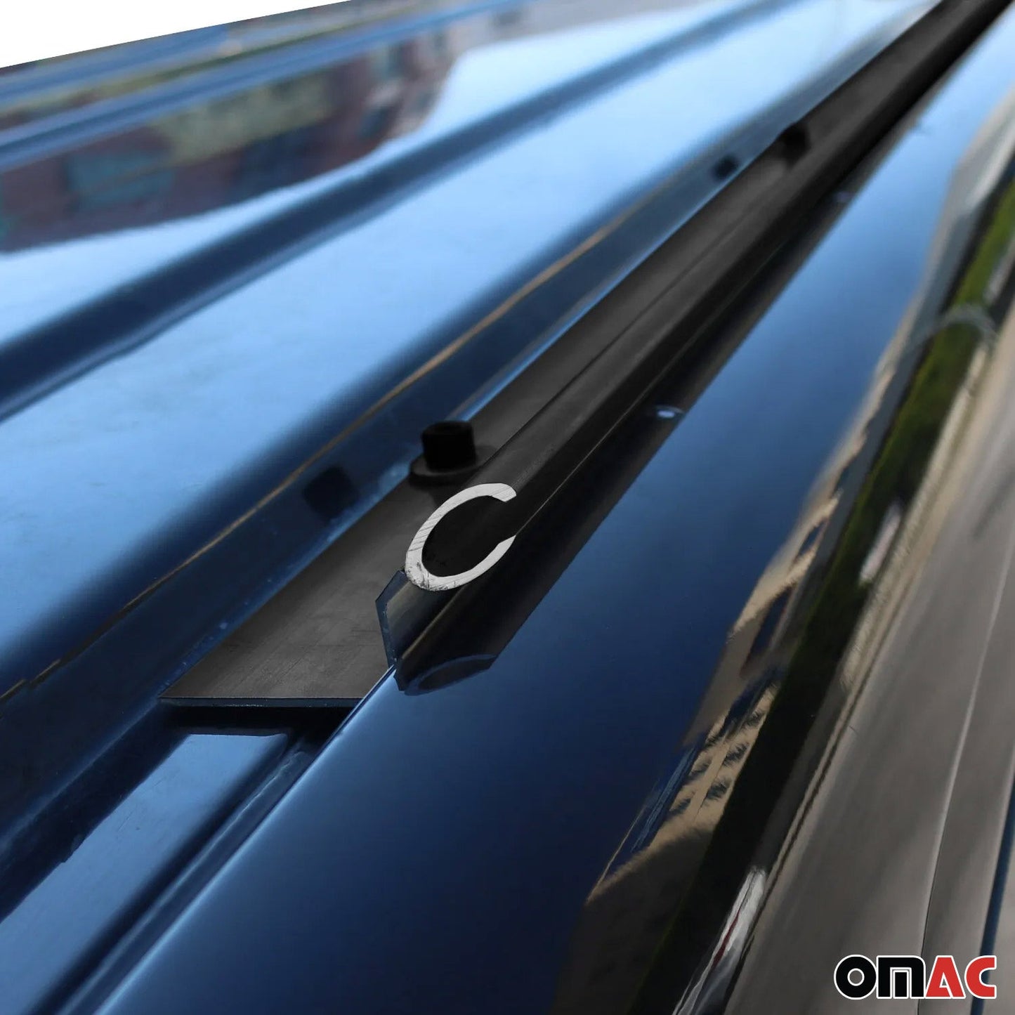 Sonnensegel Kederschiene für Ford Transit / Tourneo Custom ab 2023 L1 Schwarz OMAC DE