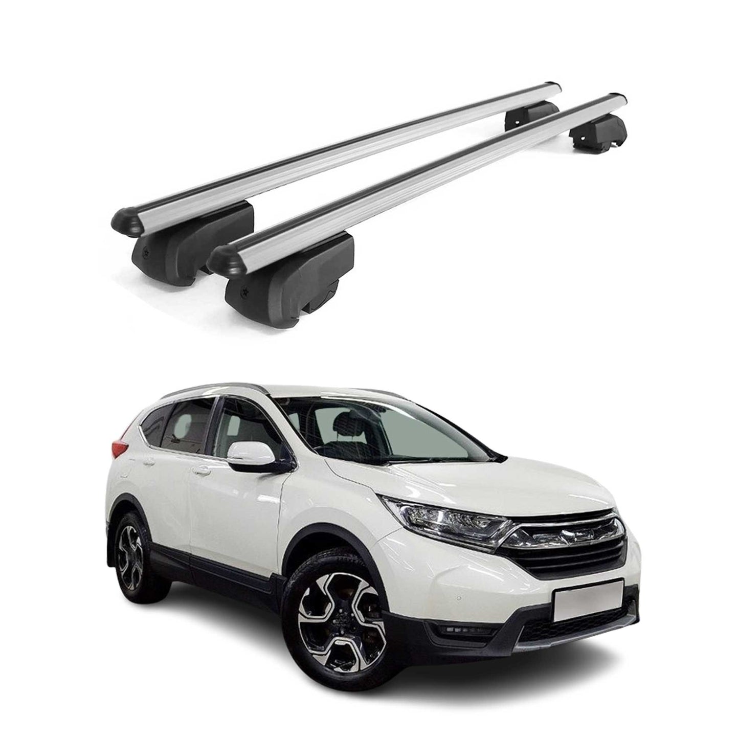 Dachträger Gepäckträger für Honda CR-V 2019-2023 Querträger ABE Alu Grau 2x OMAC DE